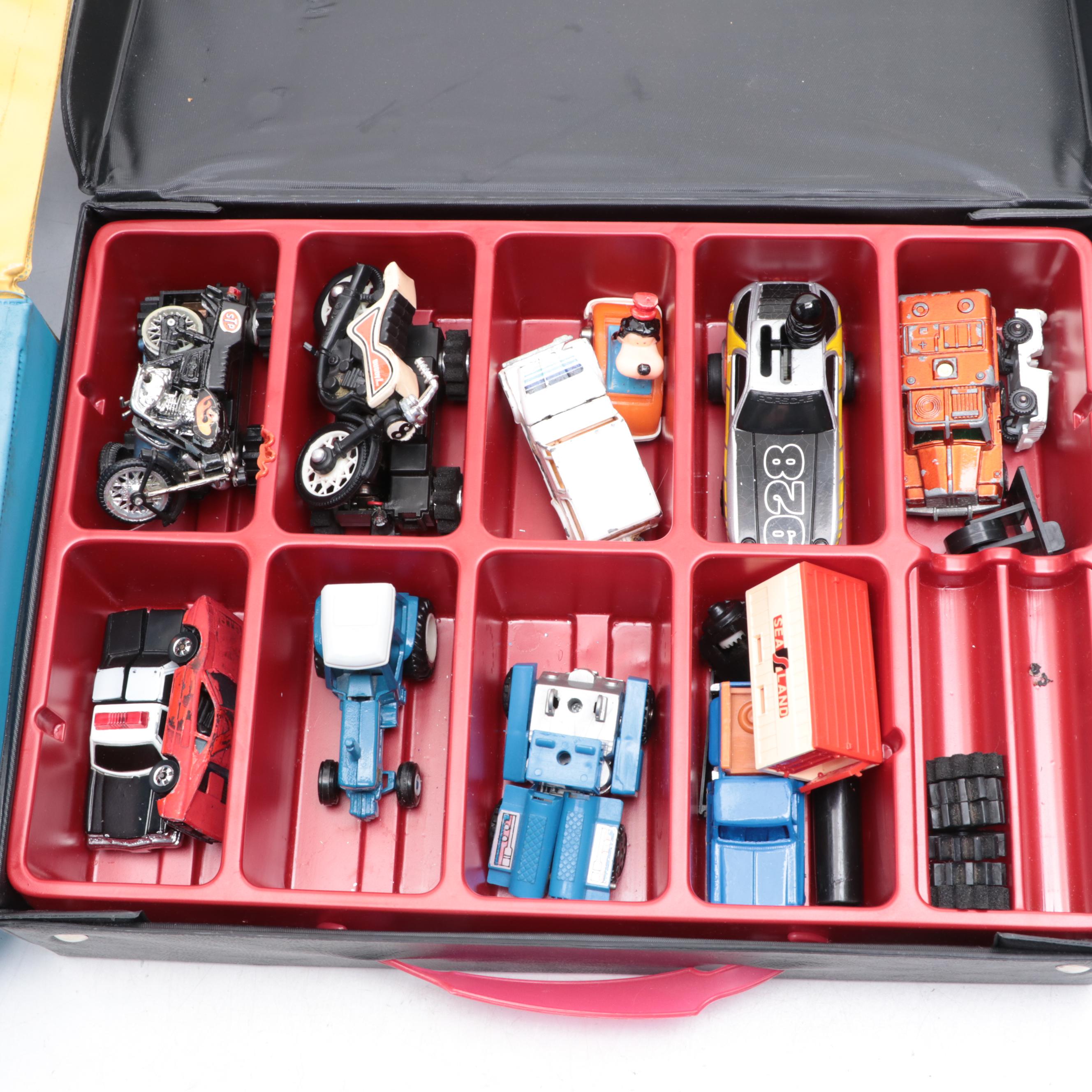 Hot Wheels, Yatming, Matchbox and Other Toy Cars and Storage Cases
