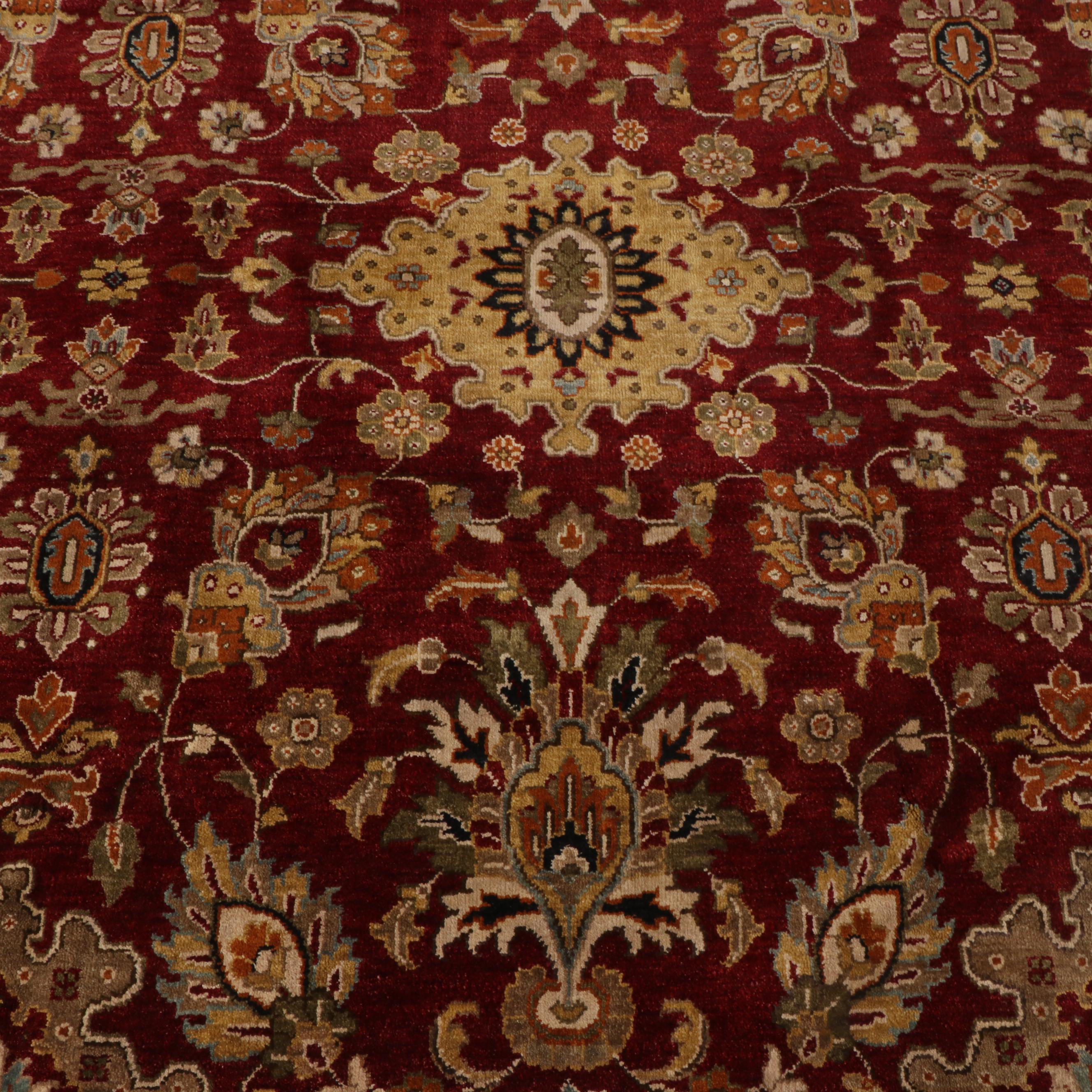 8' x 10' Hand-Knotted Indian Agra Area Rug
