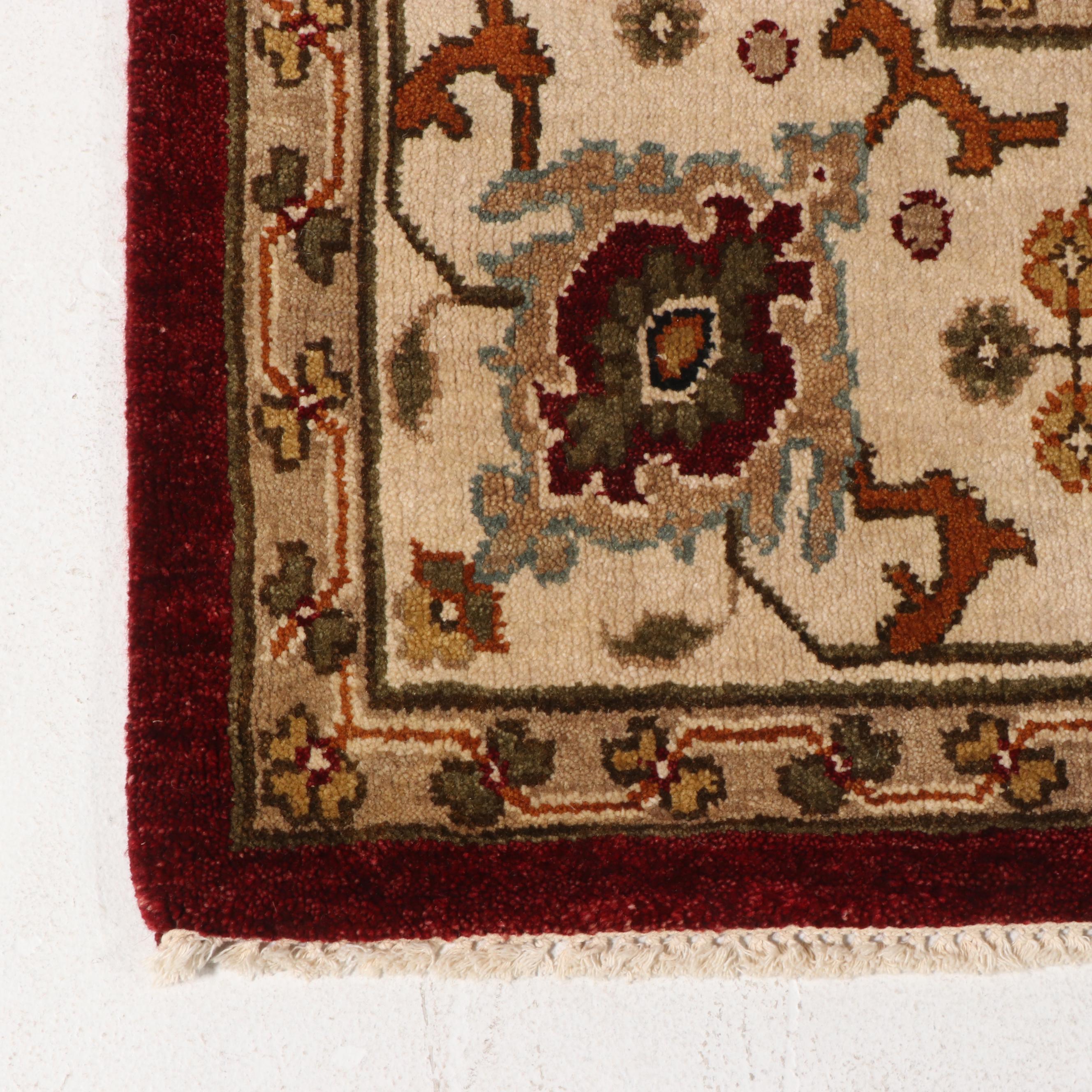 8' x 10' Hand-Knotted Indian Agra Area Rug