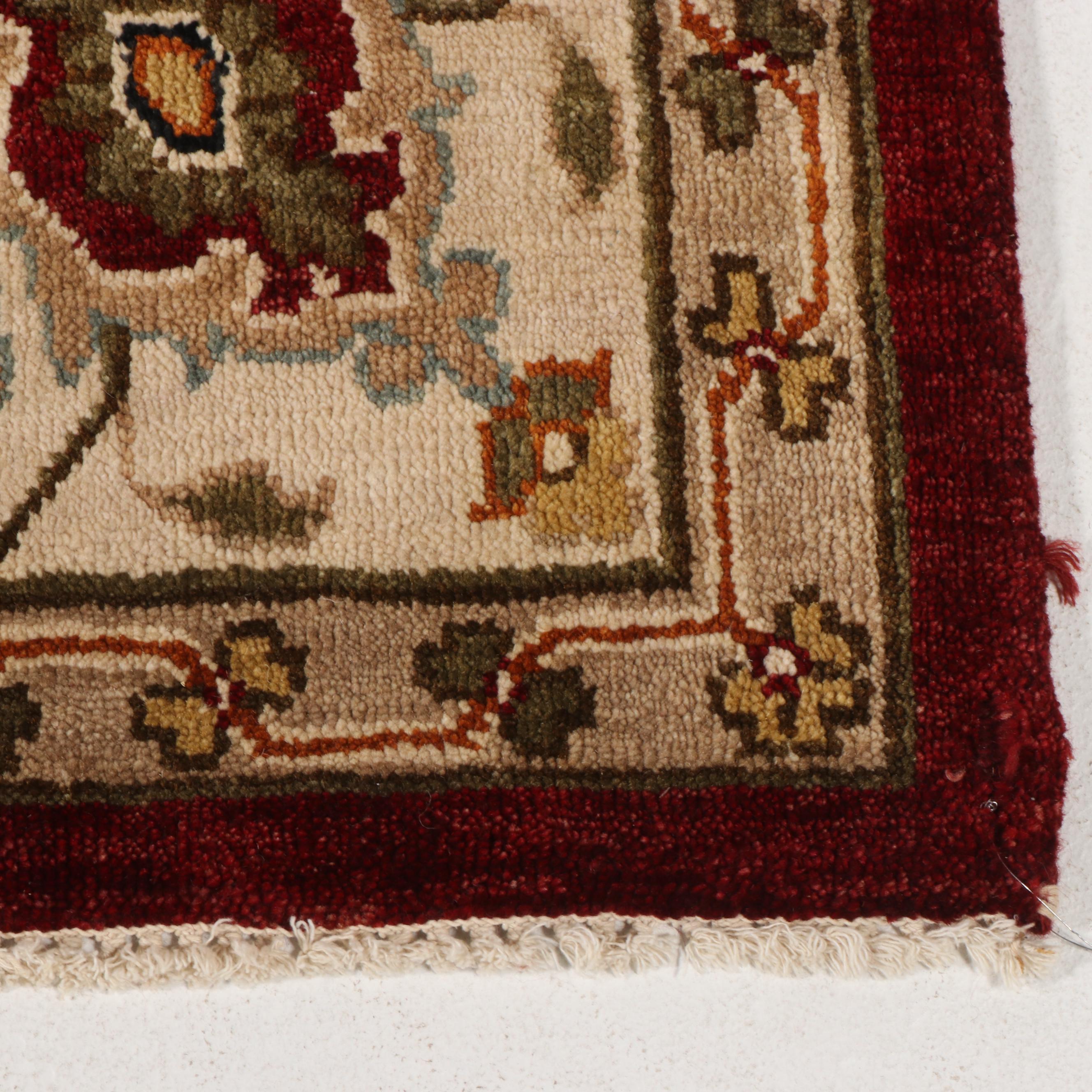 8' x 10' Hand-Knotted Indian Agra Area Rug