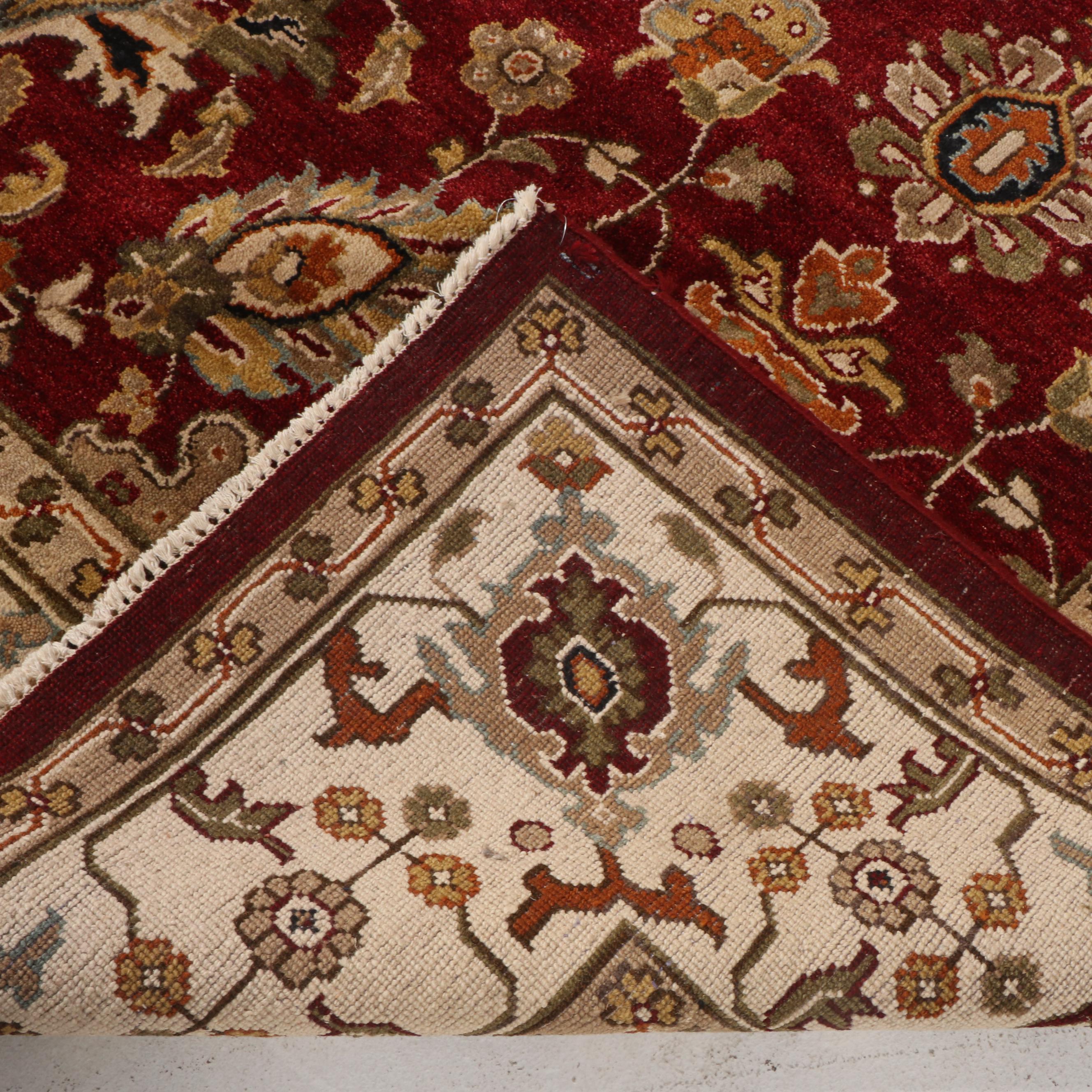 8' x 10' Hand-Knotted Indian Agra Area Rug