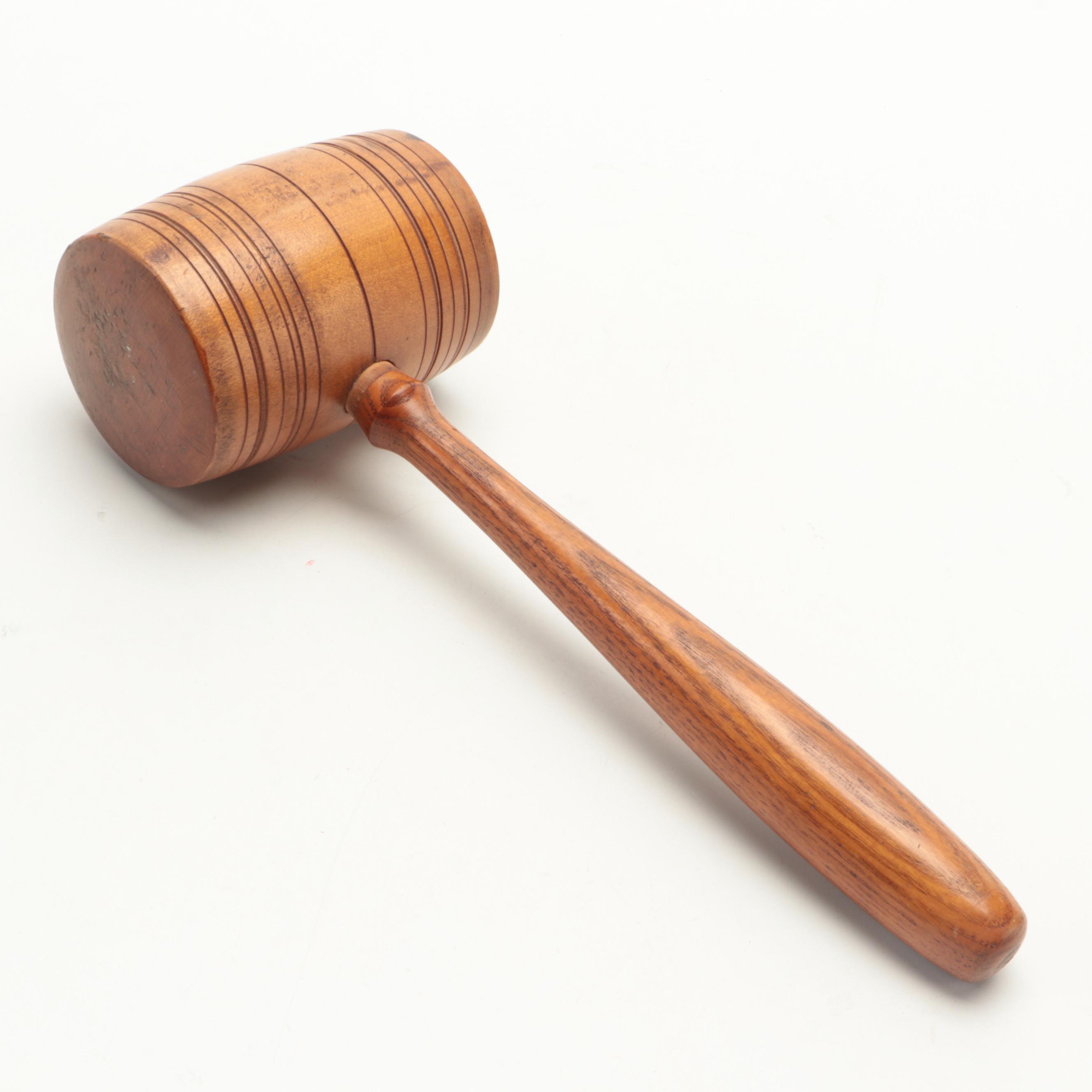 Turned Wood Gavels, 20th Century