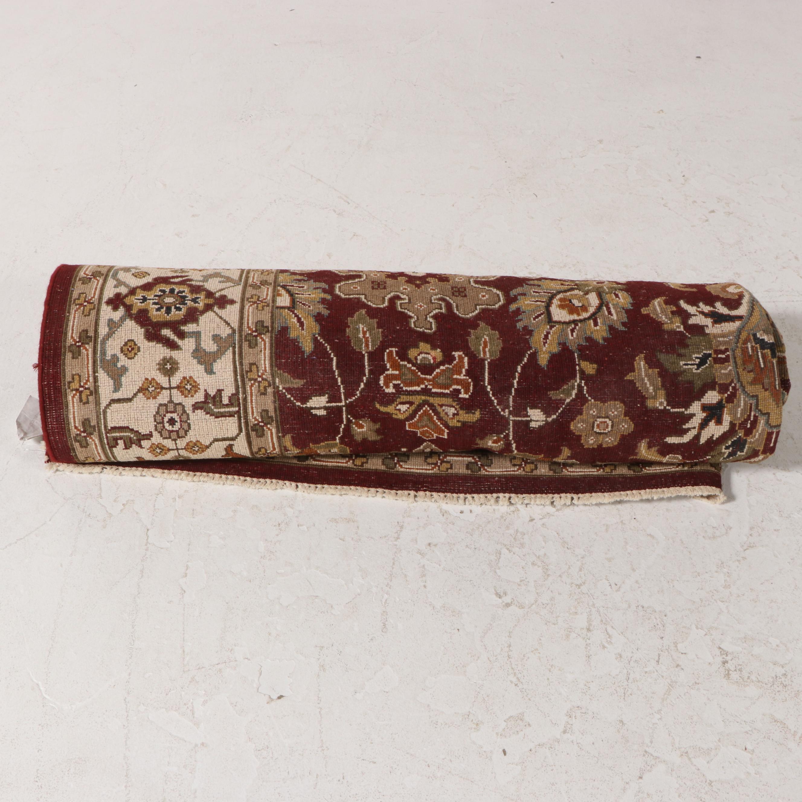 8' x 10' Hand-Knotted Indian Agra Area Rug