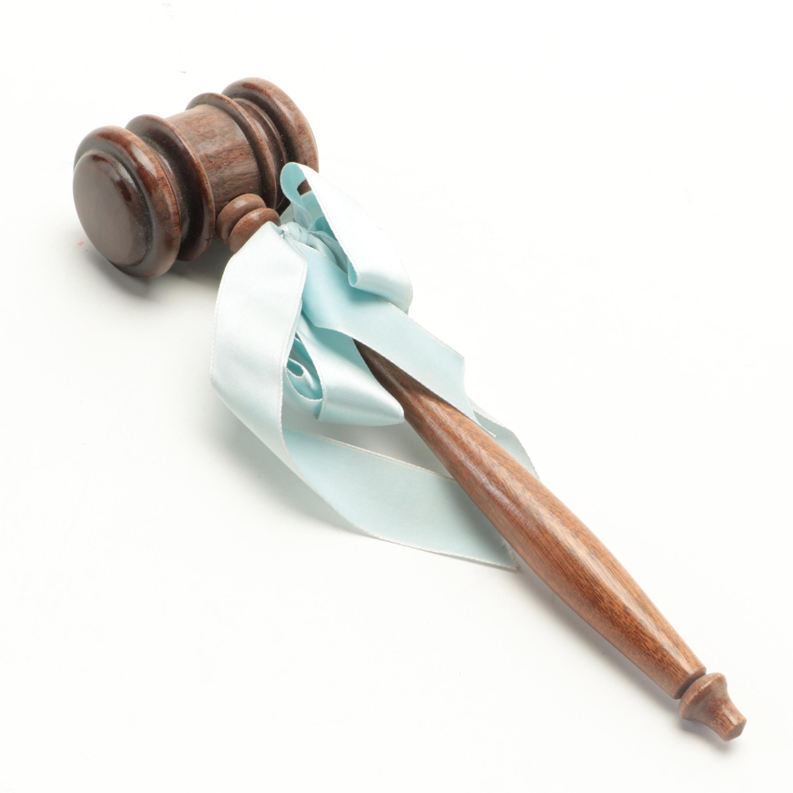 Turned Wood Gavels, 20th Century