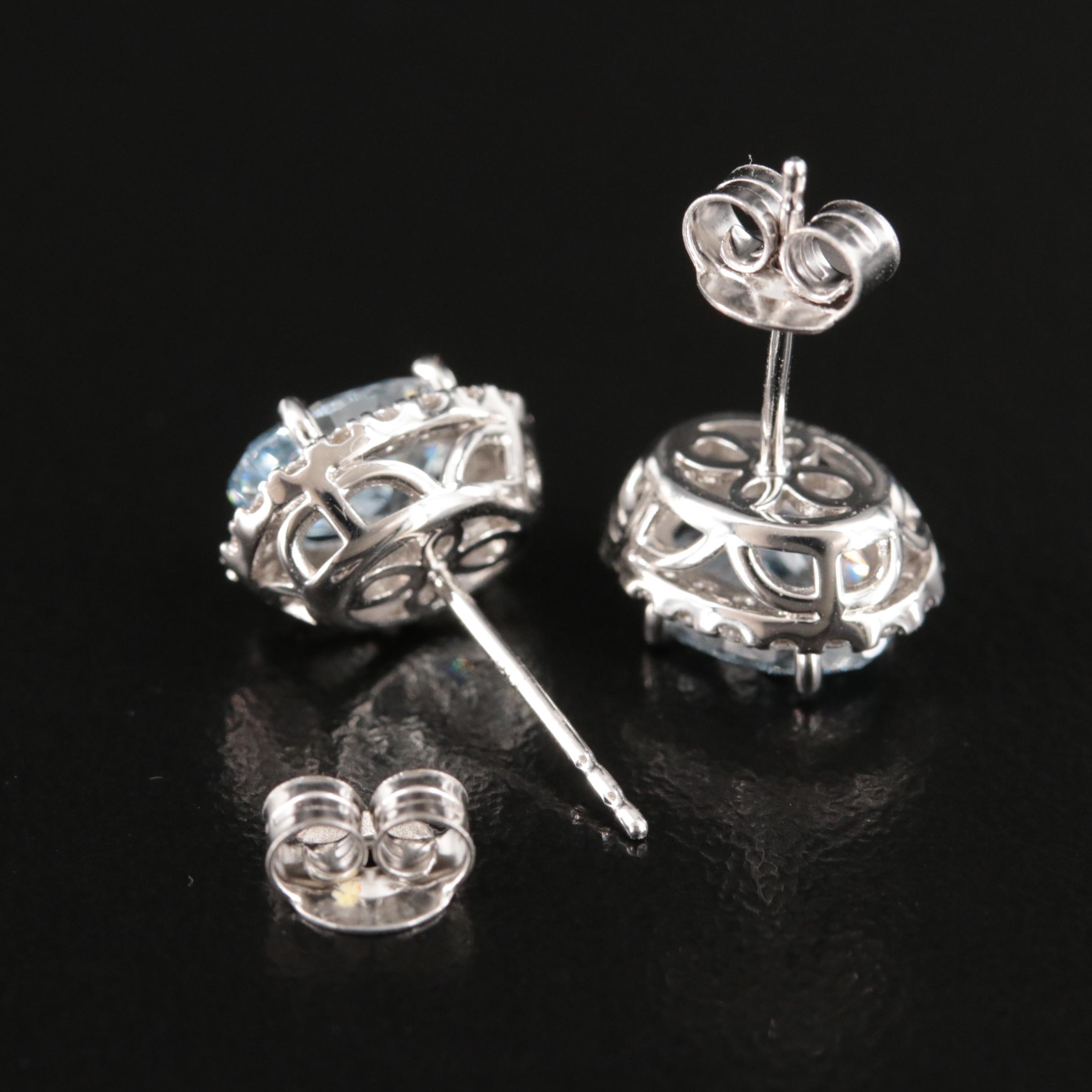 14K 2.90 CTW Lab Grown Diamond Halo Earrings