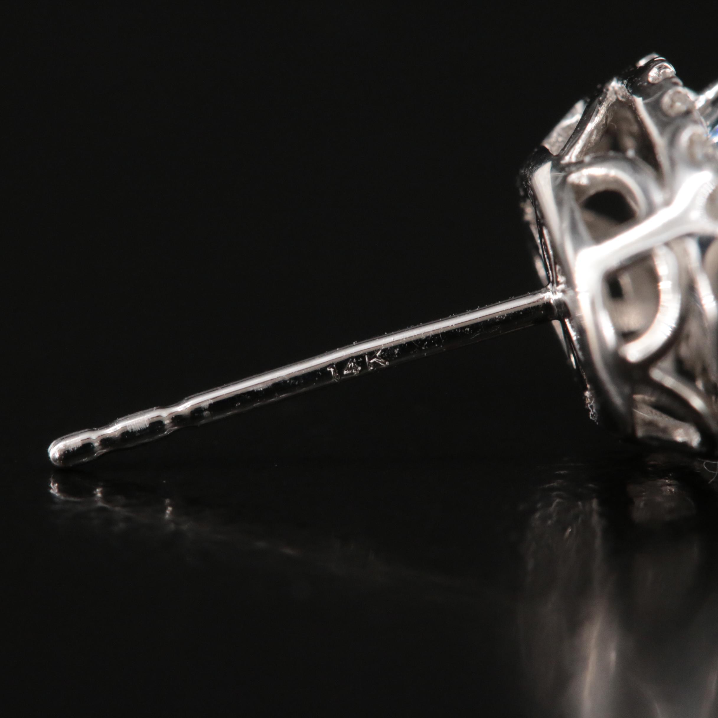 14K 2.90 CTW Lab Grown Diamond Halo Earrings