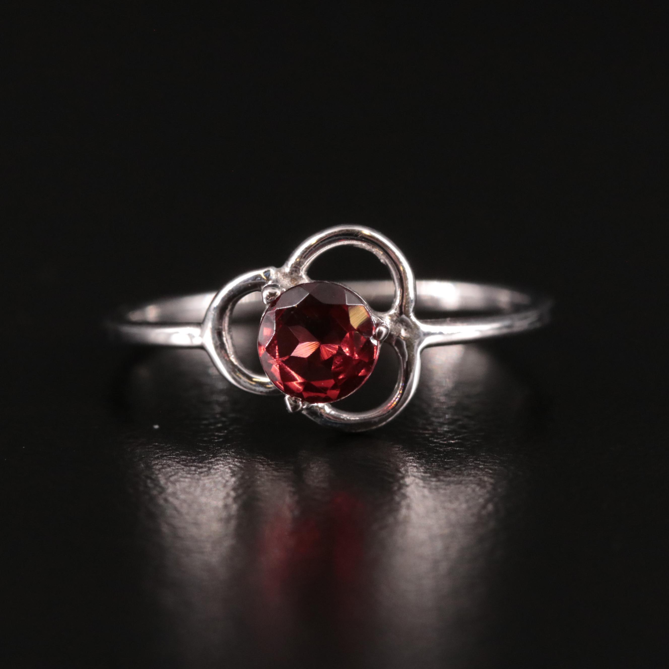 Sterling Garnet Ring