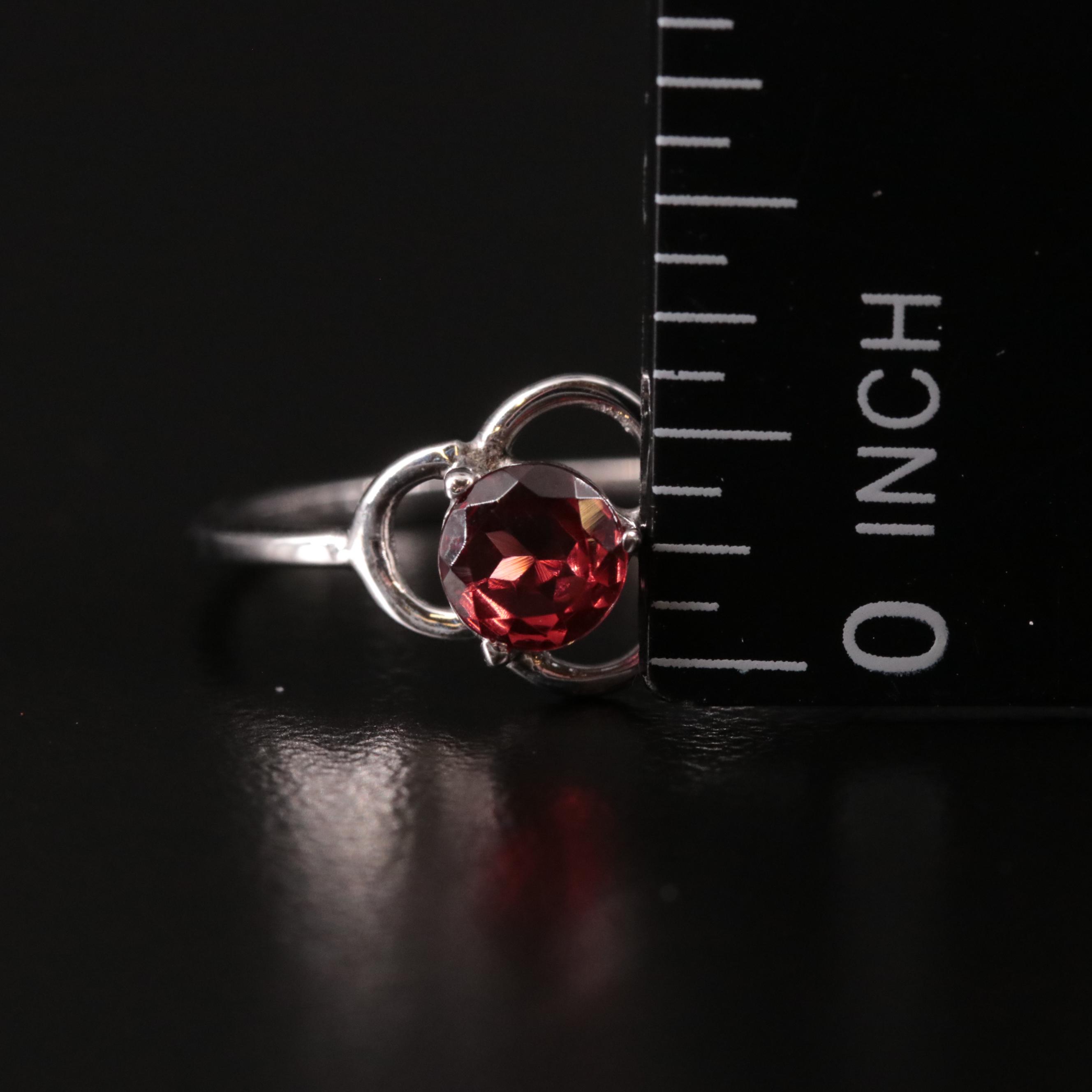Sterling Garnet Ring