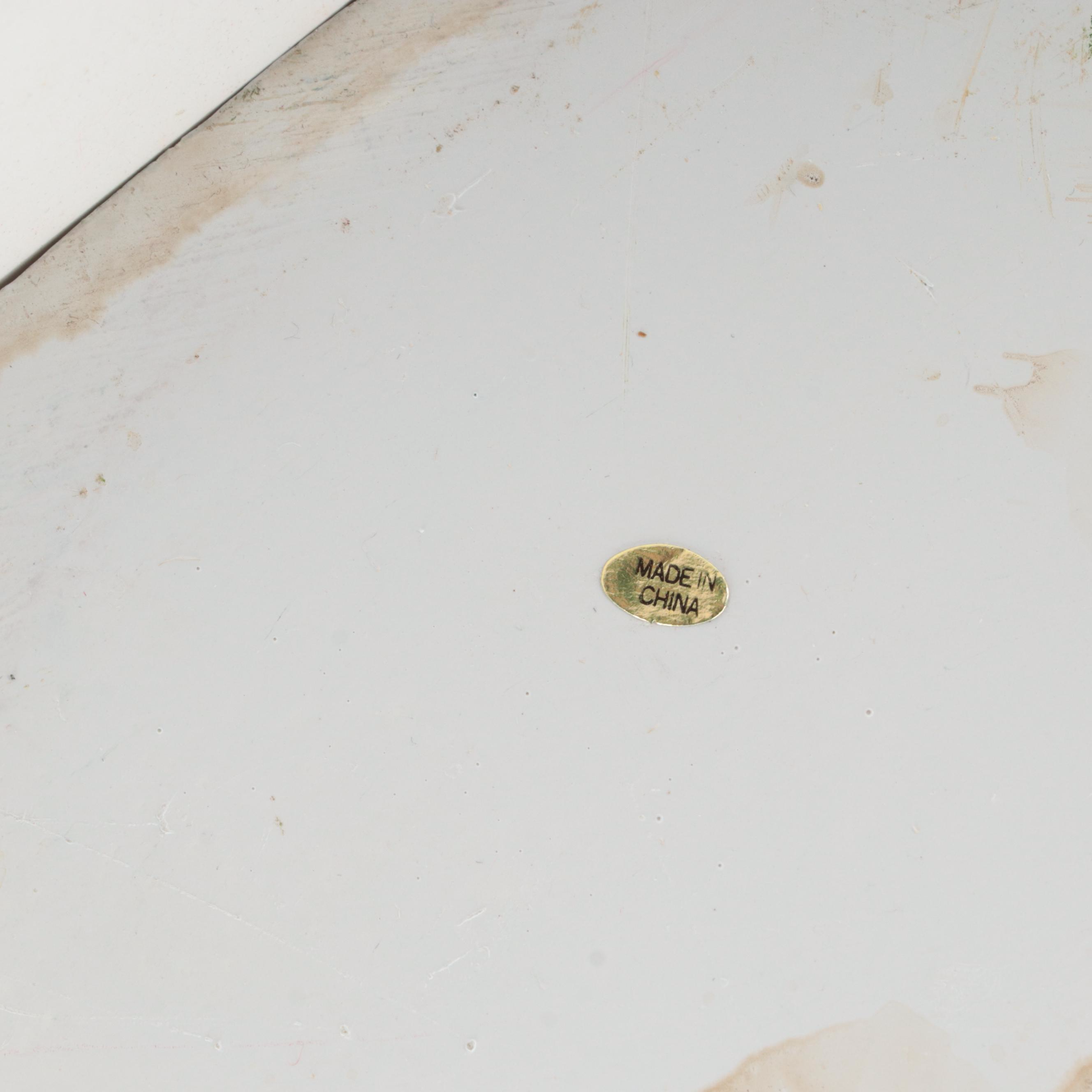 Spode "Christmas Tree" Platter with Other Tableware and Décor