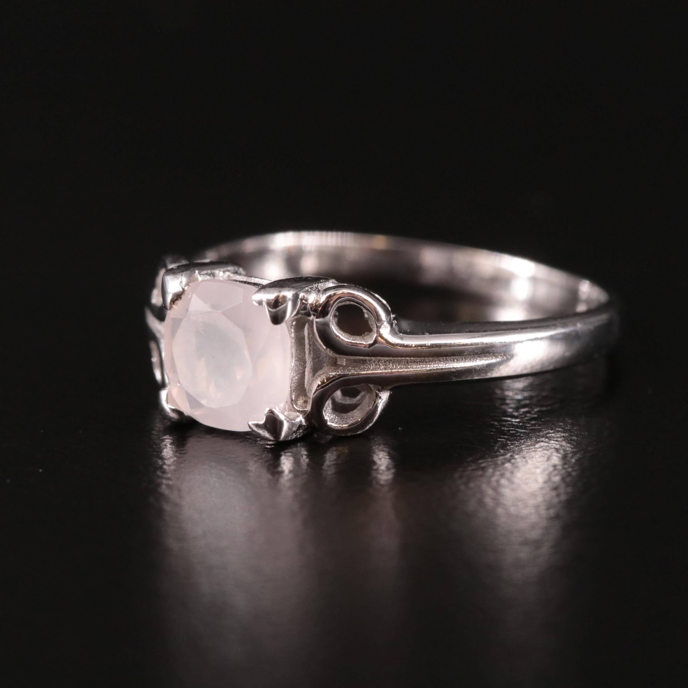 Sterling Rose Quartz Ring