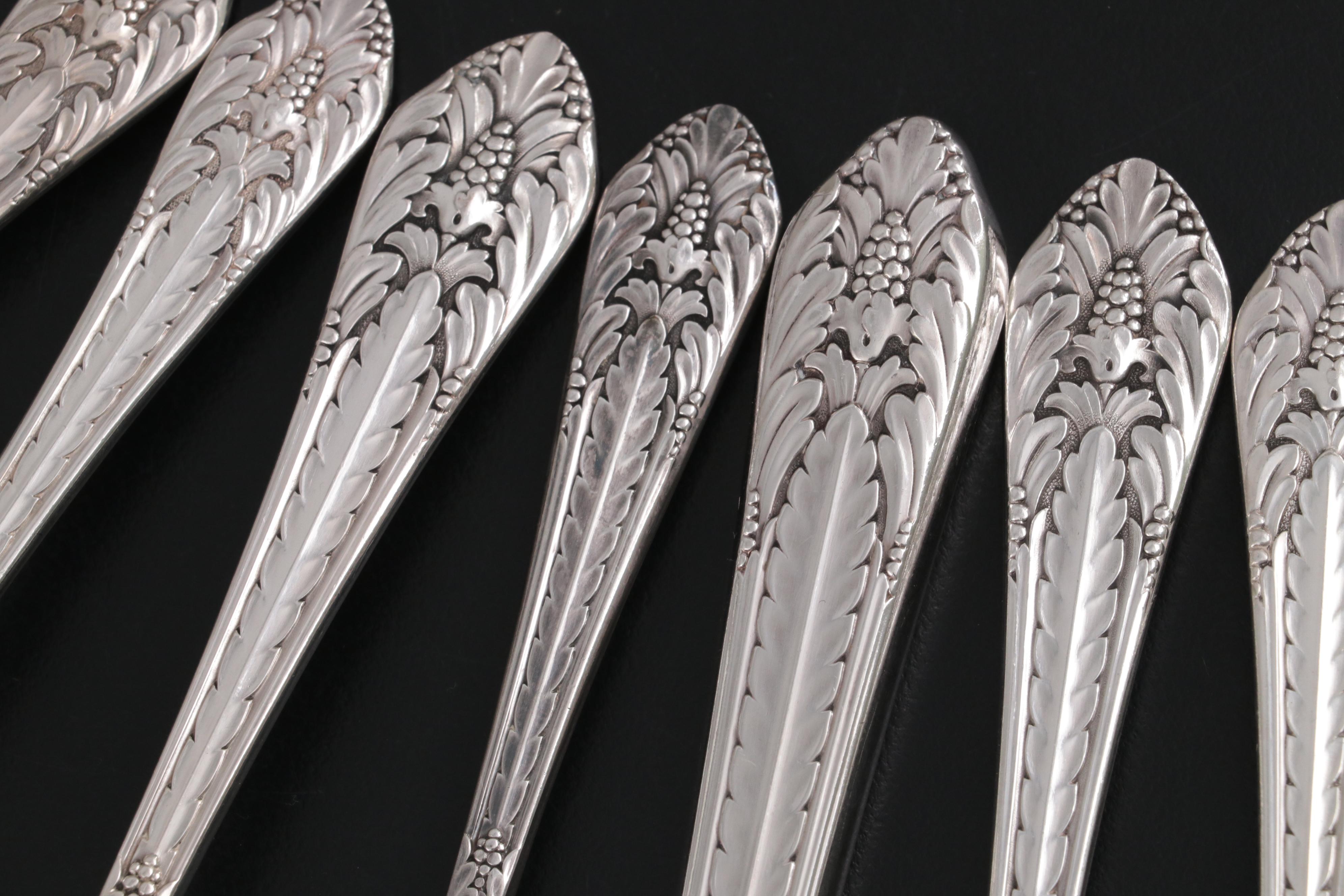 1847 Rogers Bros. Art Deco Style "Marquise" Silver Plate Flatware