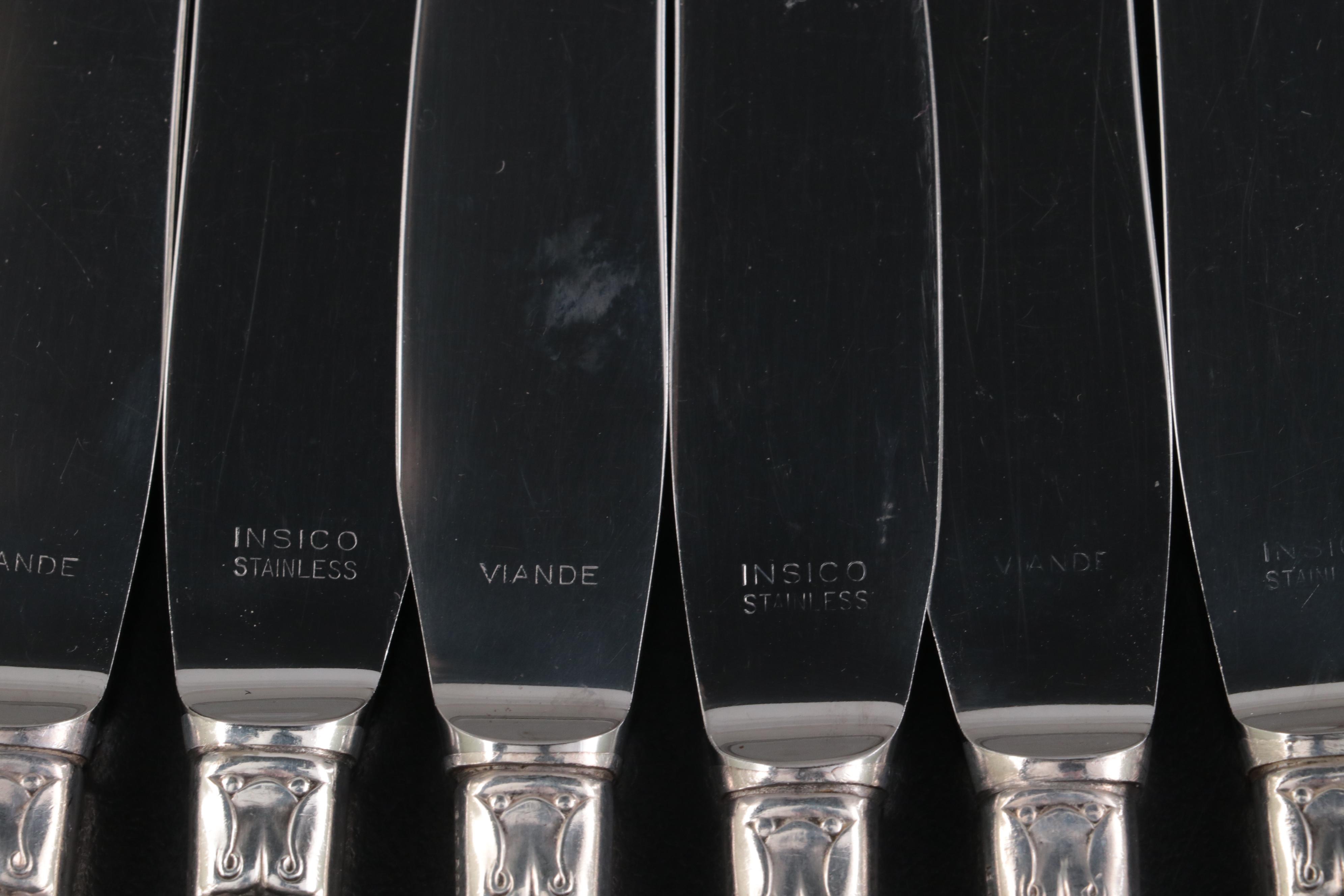 1847 Rogers Bros. Art Deco Style "Marquise" Silver Plate Flatware