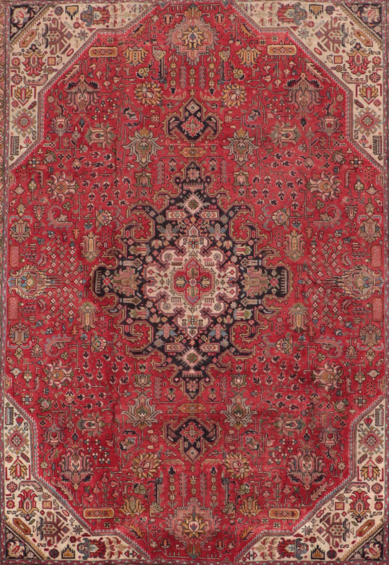 9'6 x 12'6 Hand-Knotted Persian Heriz Room Sized Rug