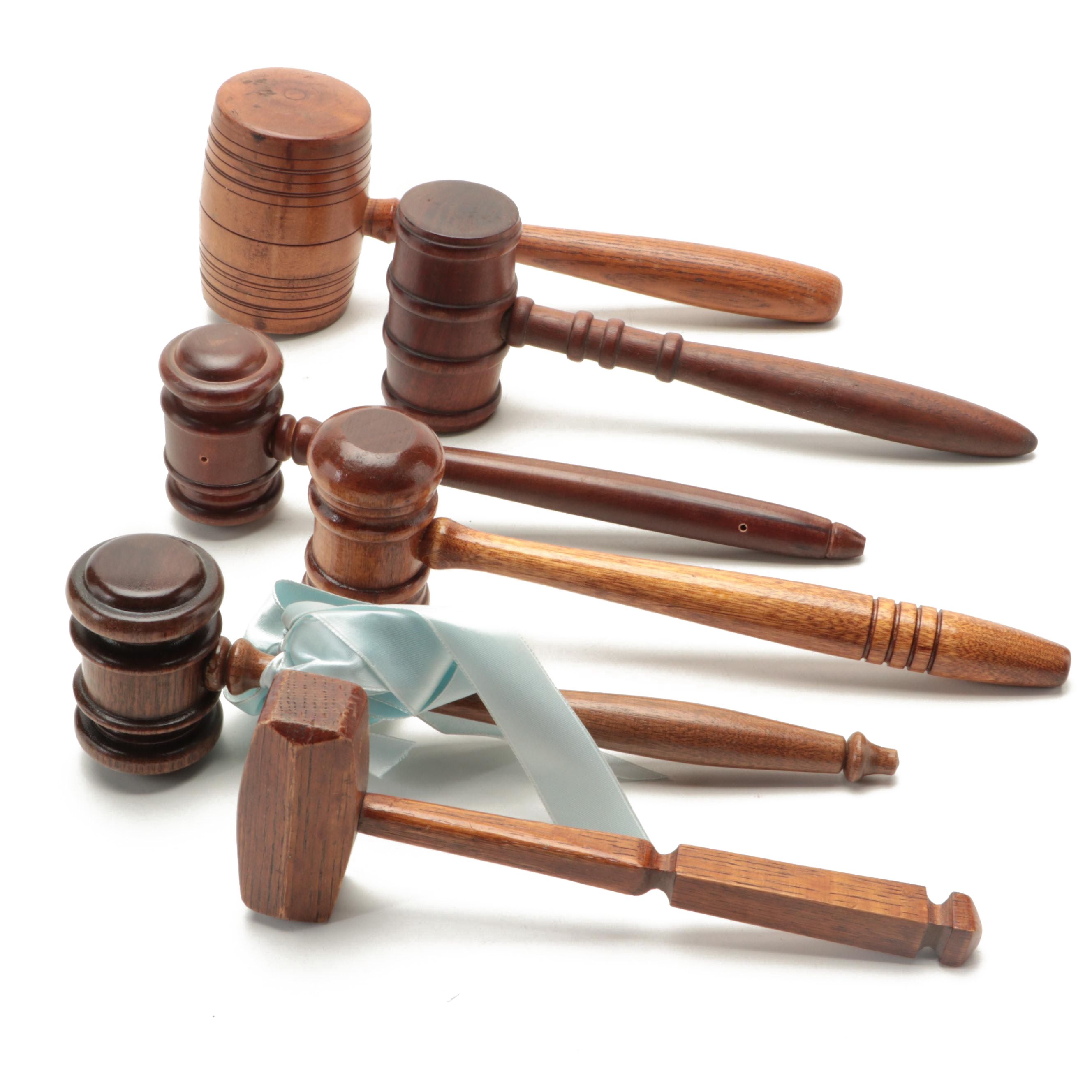 Turned Wood Gavels, 20th Century