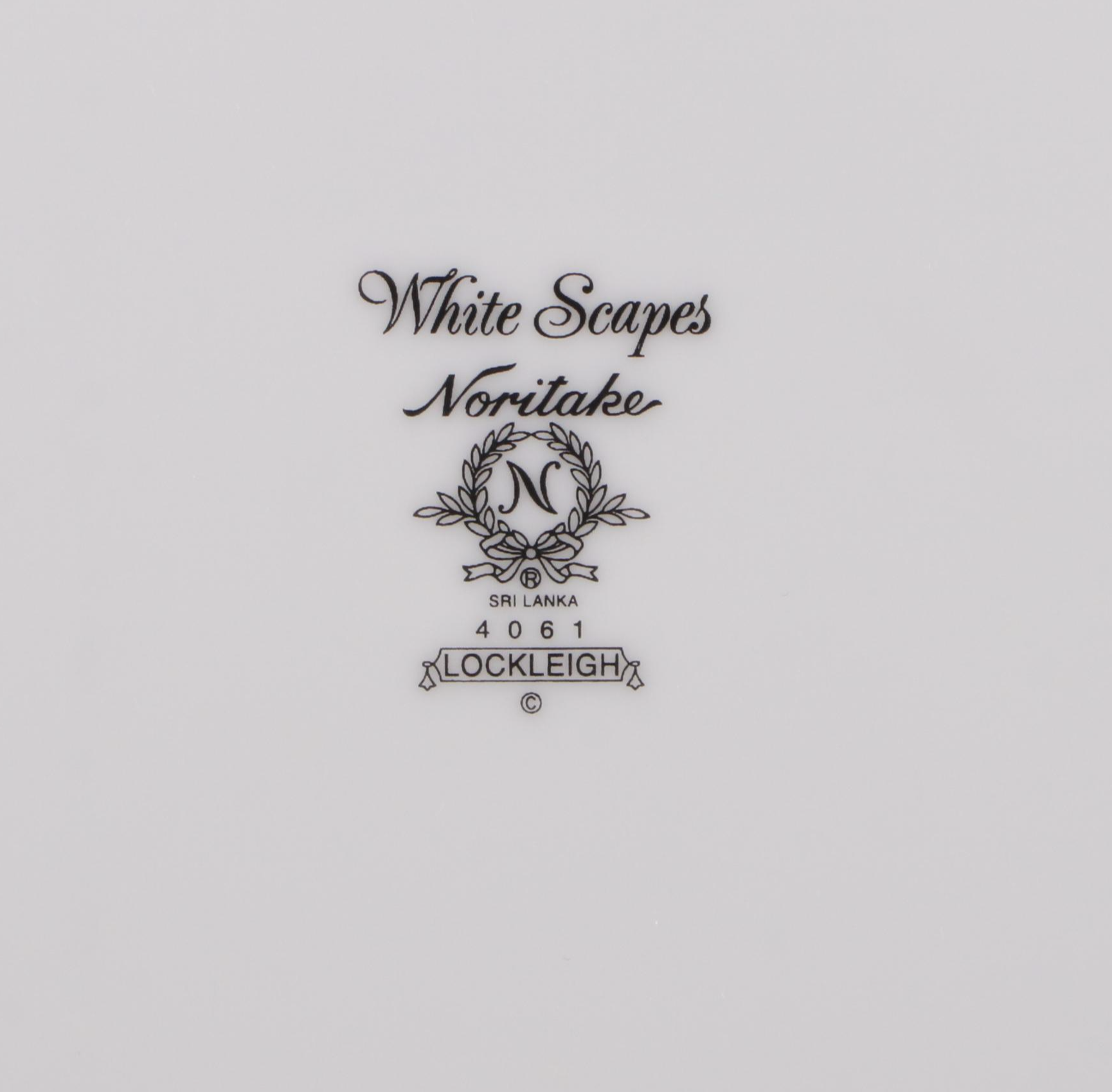 Noritake White Scapes "Lockleigh" Plates