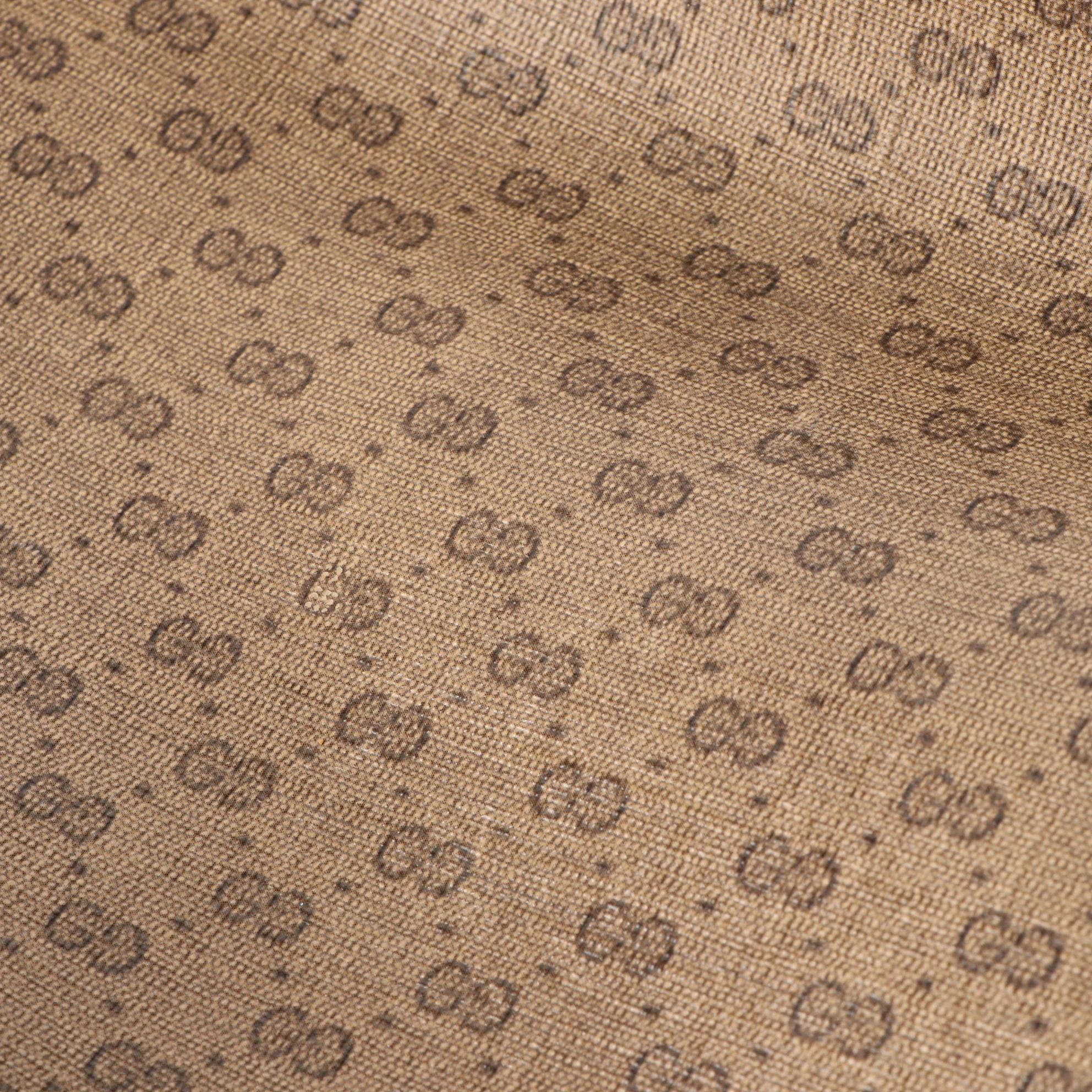 Gucci Micro GG Supreme Canvas and Leather Web Two-Way Tote