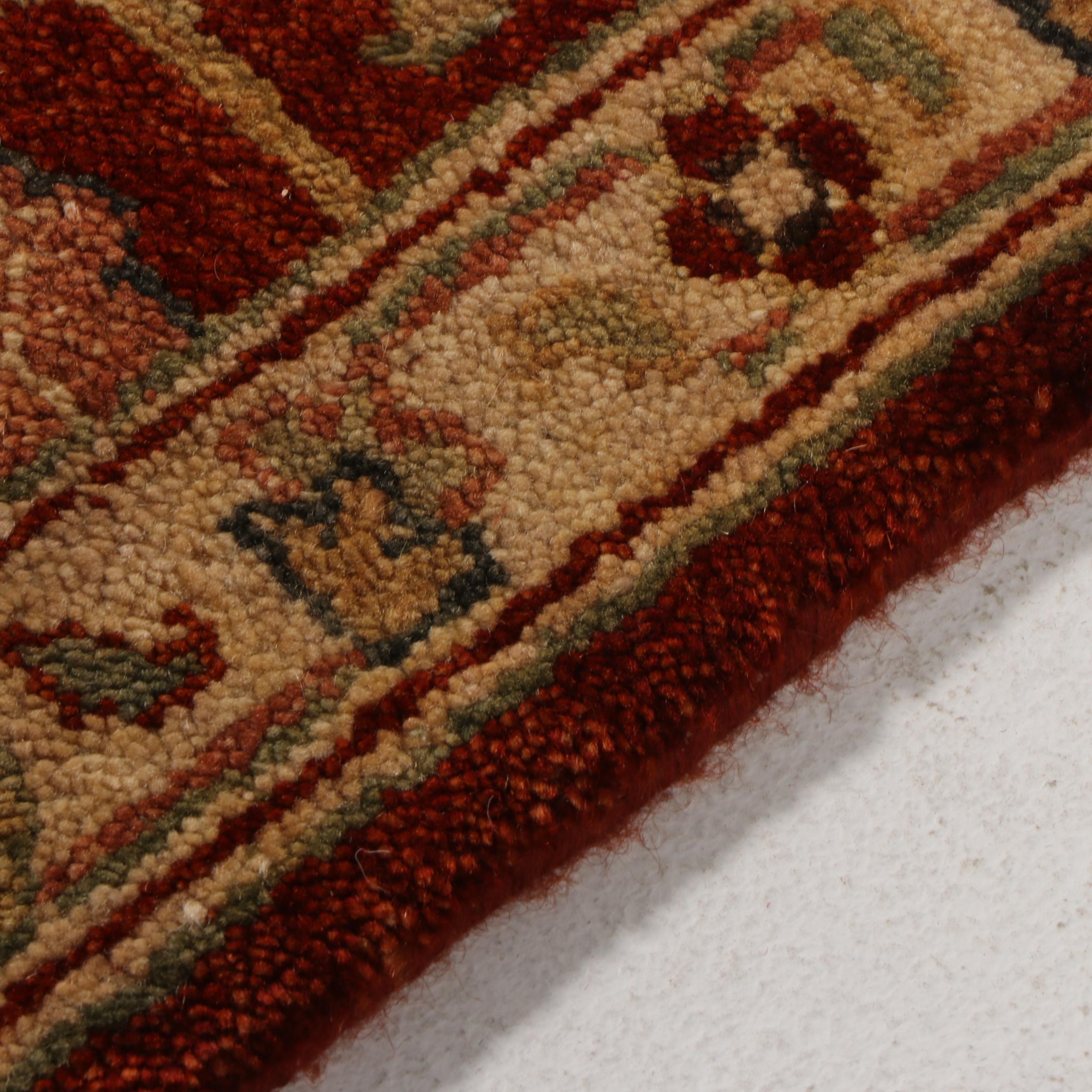 7'11 x 10'1 Hand-Knotted Indian Agra Area Rug