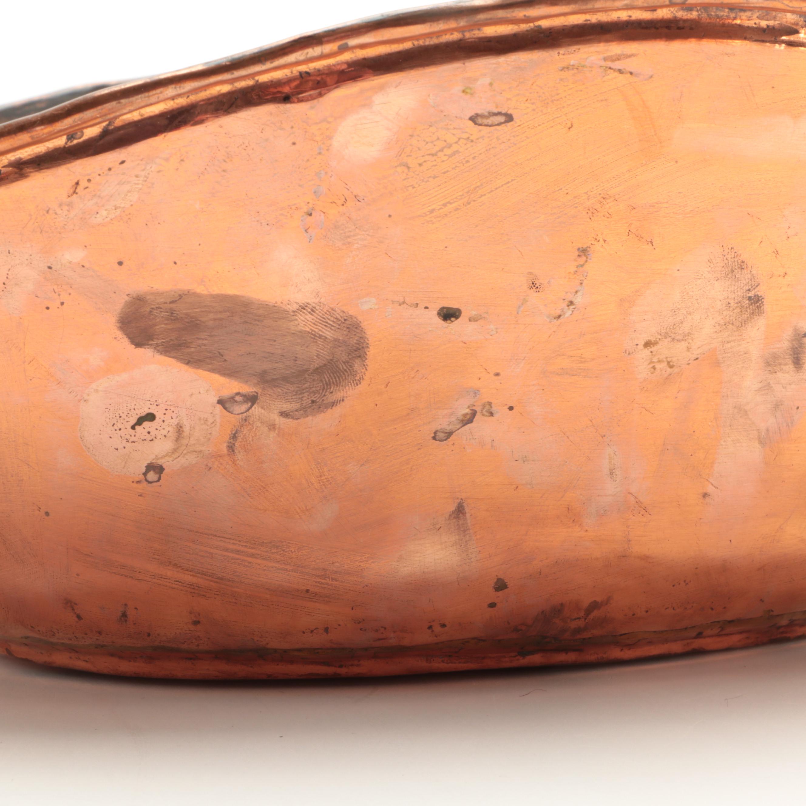 European Style Cooper Pans with Brass Handles