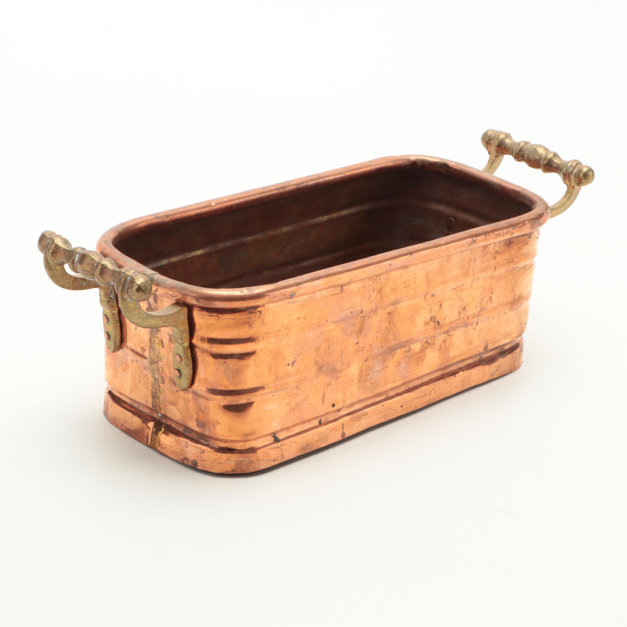 European Style Cooper Pans with Brass Handles