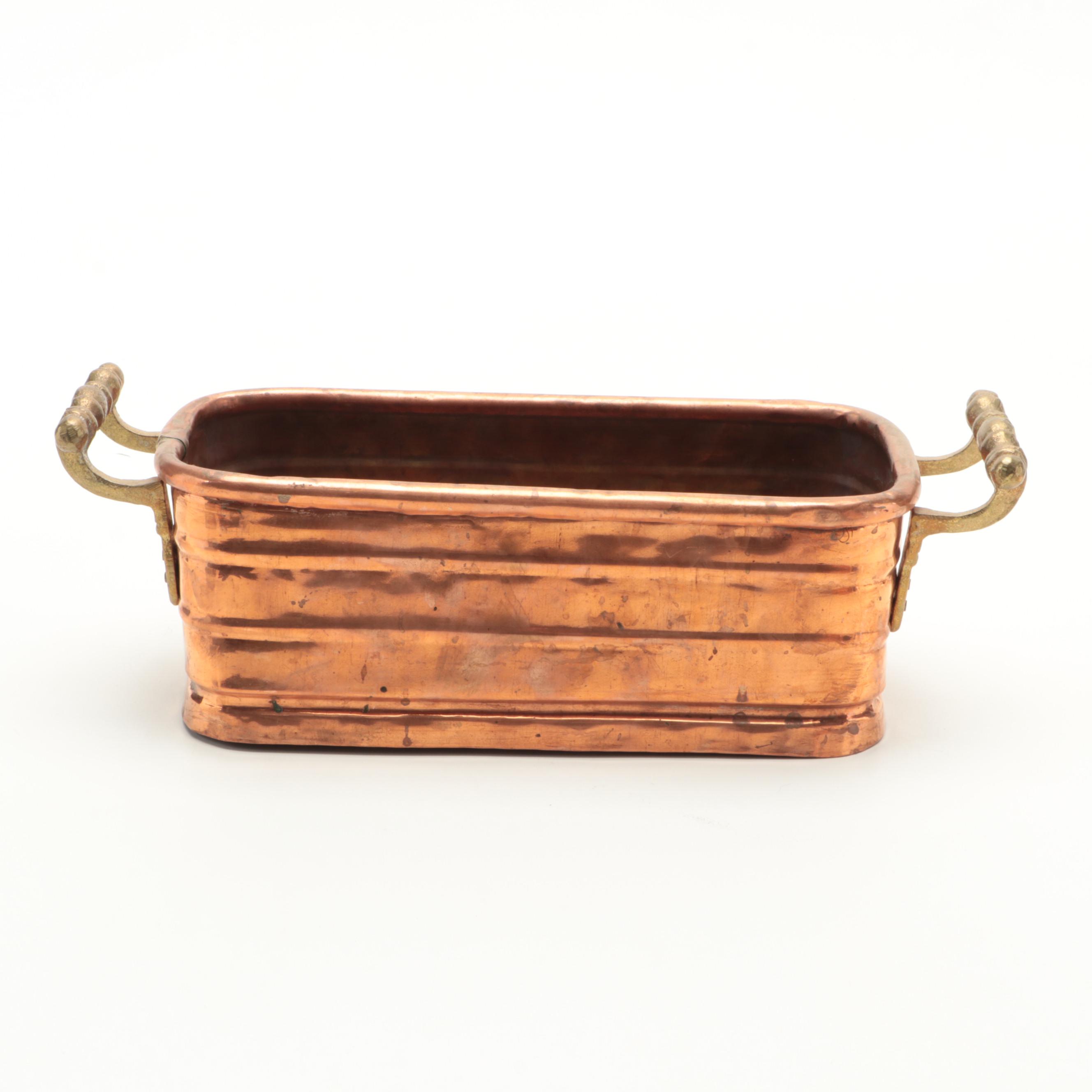 European Style Cooper Pans with Brass Handles