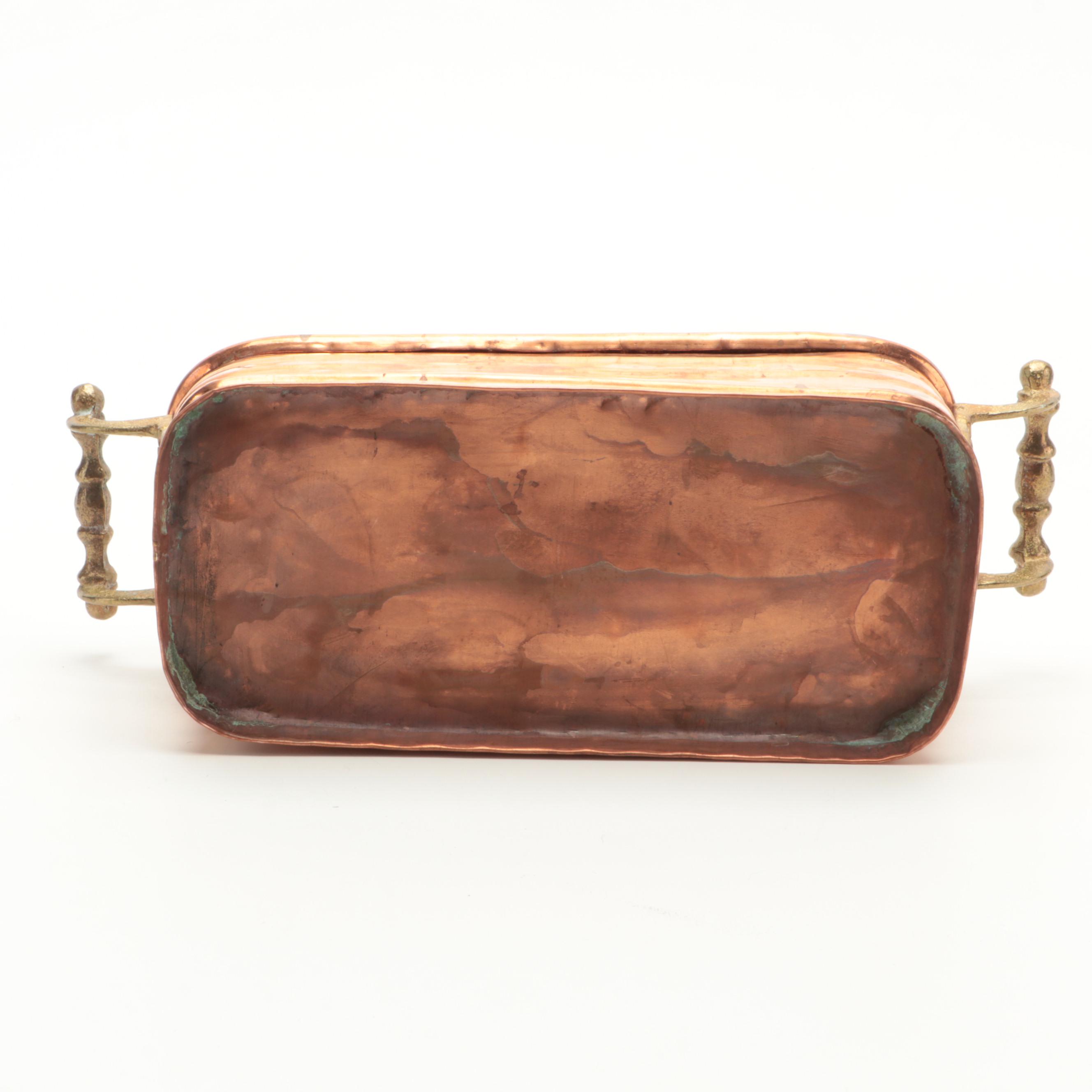 European Style Cooper Pans with Brass Handles