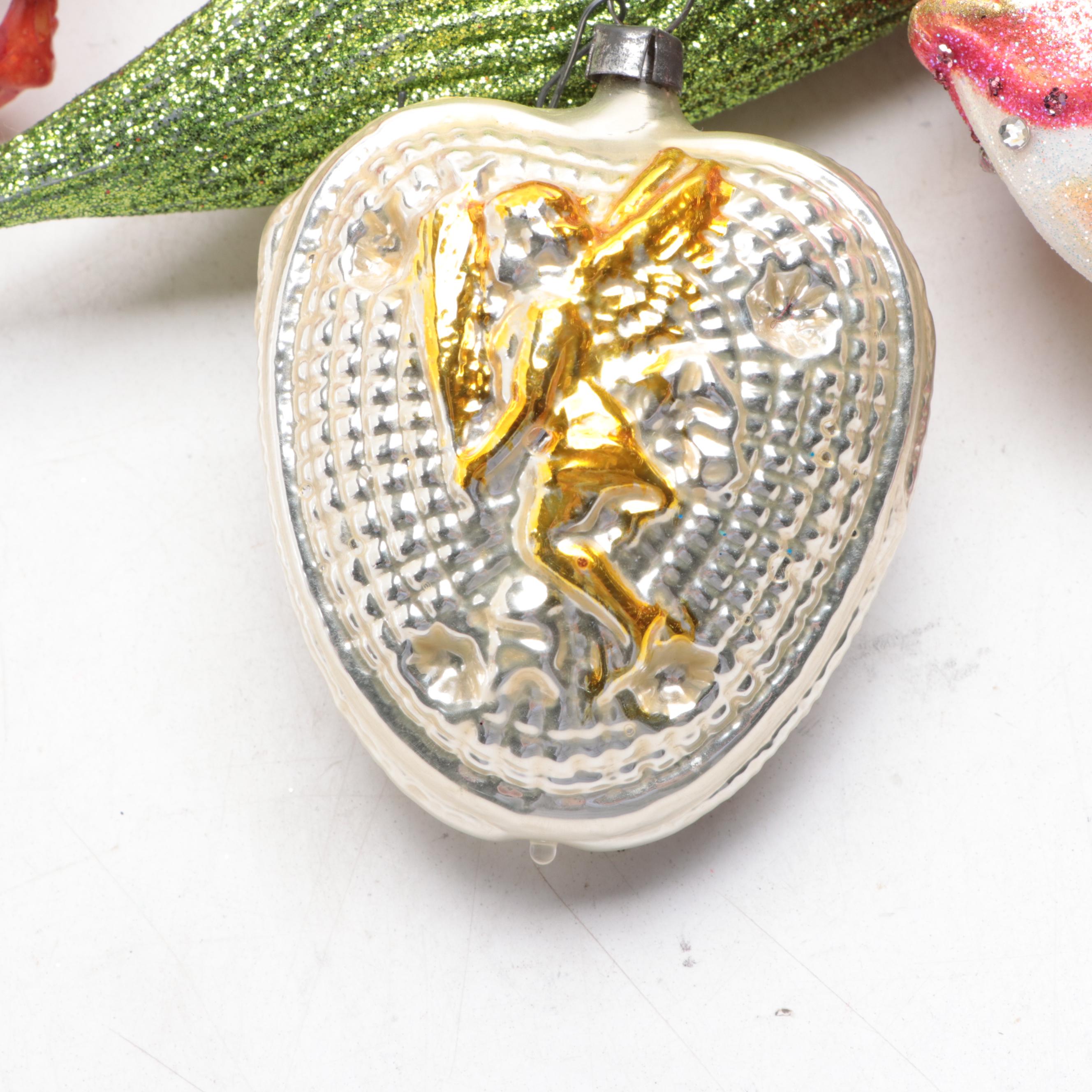 Glass Christmas Ornament Collection with Maritime Ornaments