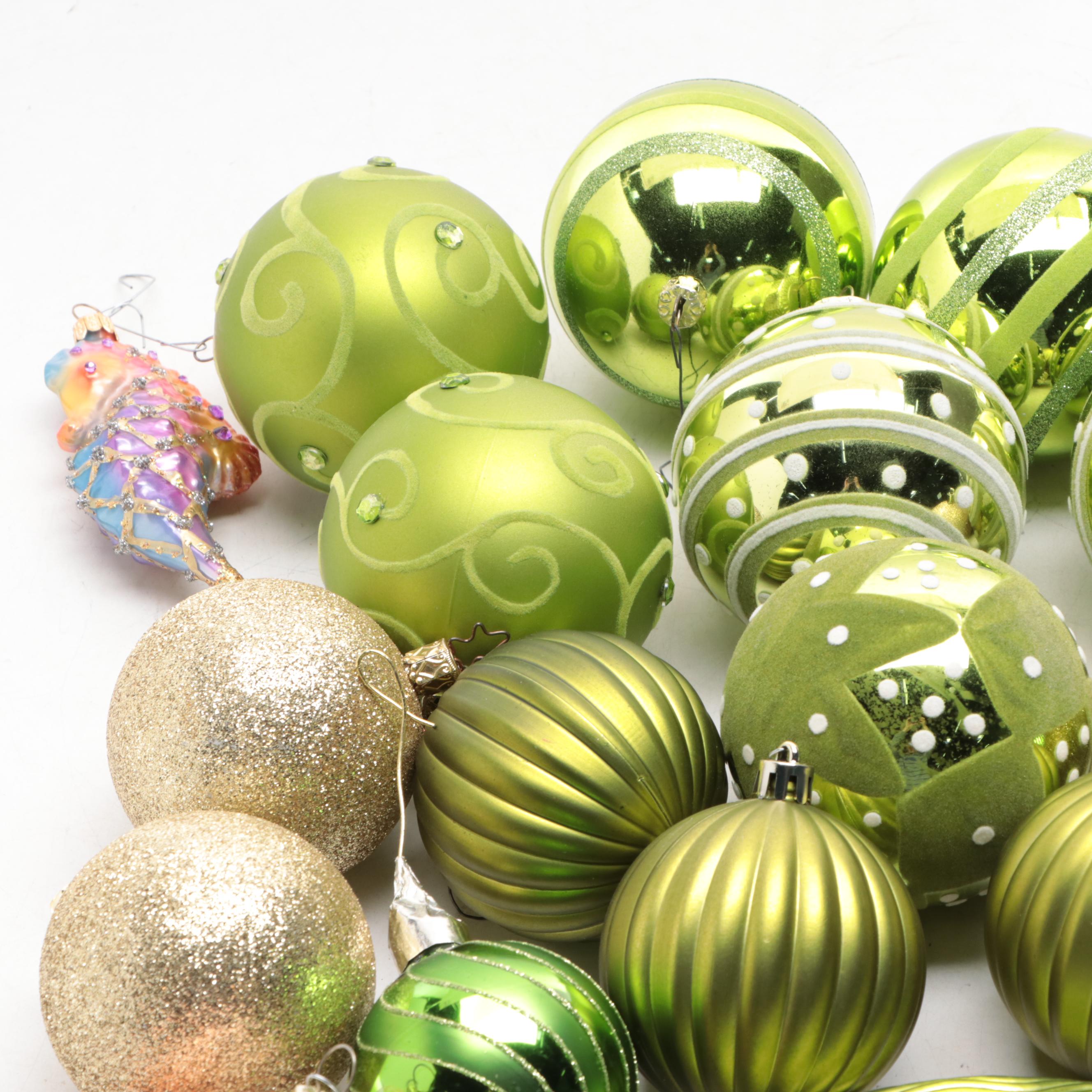 Glass Christmas Ornament Collection with Maritime Ornaments
