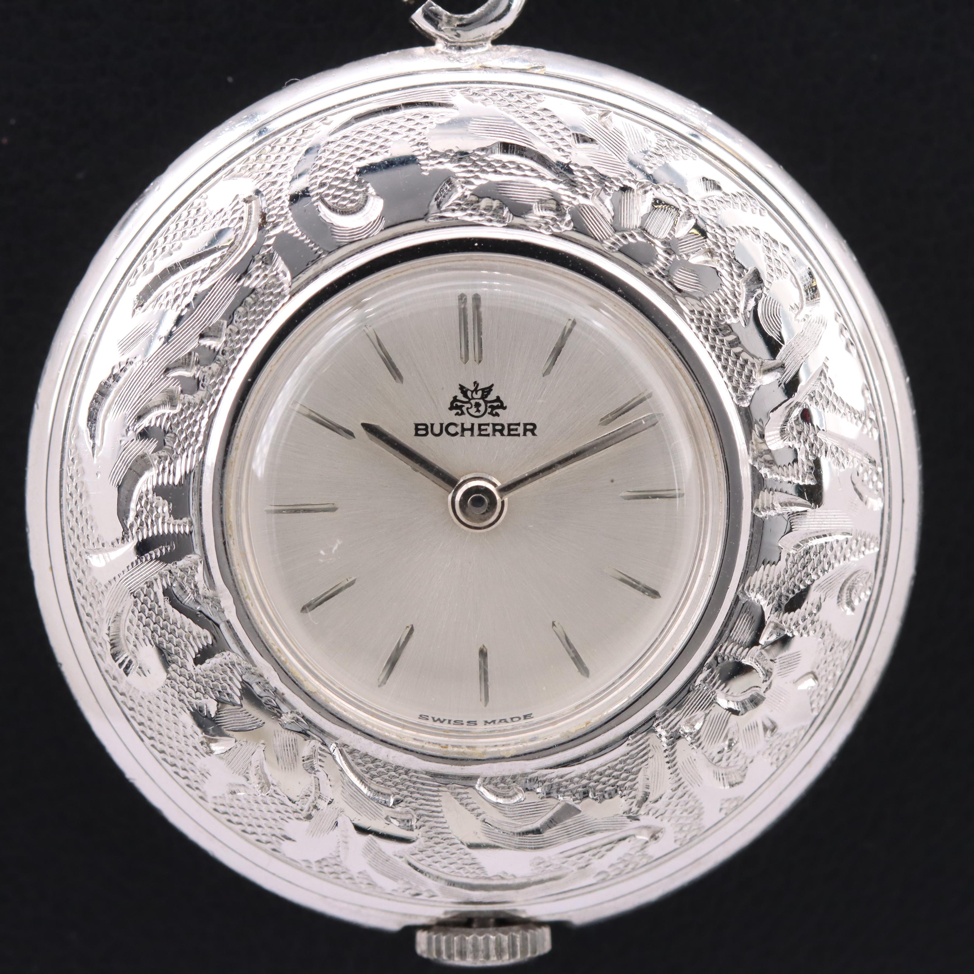 Bucherer Hand Wind Pendant Watches Including Sterling