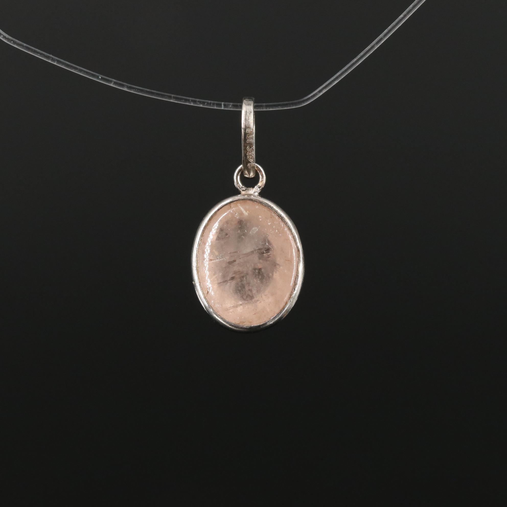14K Morganite Pendant