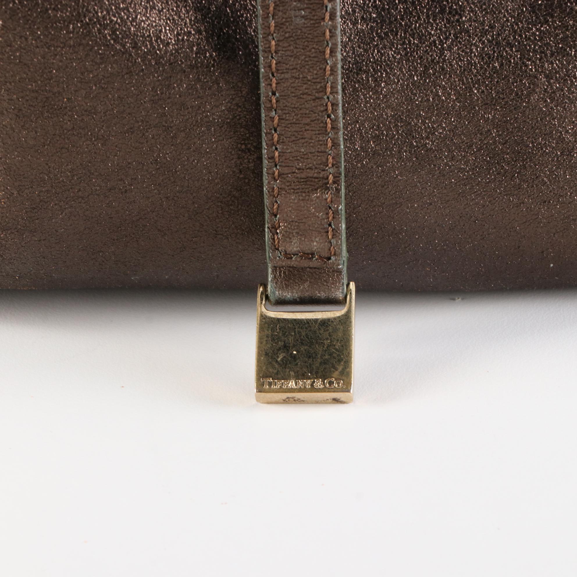 Tiffany & Co. Small Reversible Tote in Suede and Metallic Leather with Pouch