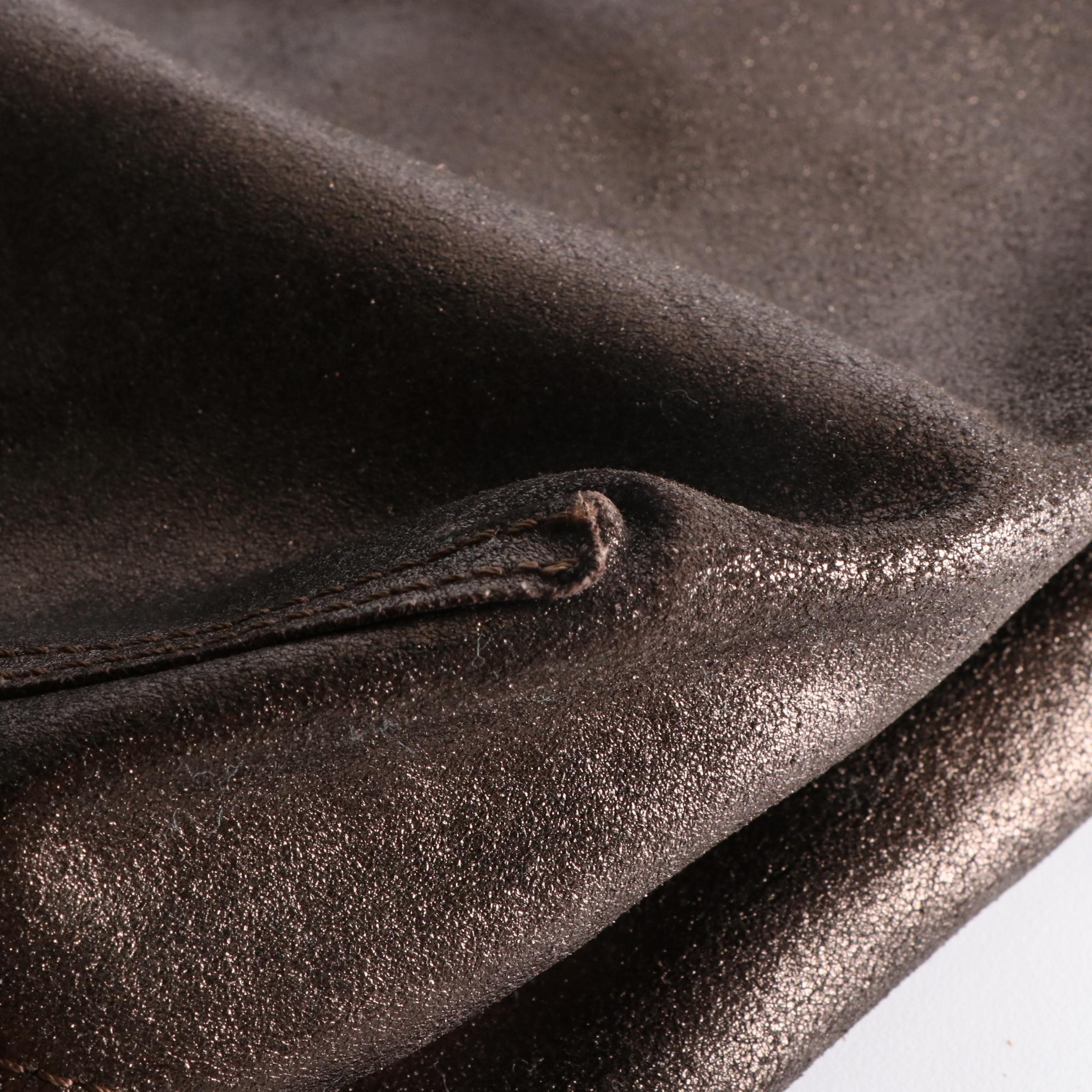 Tiffany & Co. Small Reversible Tote in Suede and Metallic Leather with Pouch