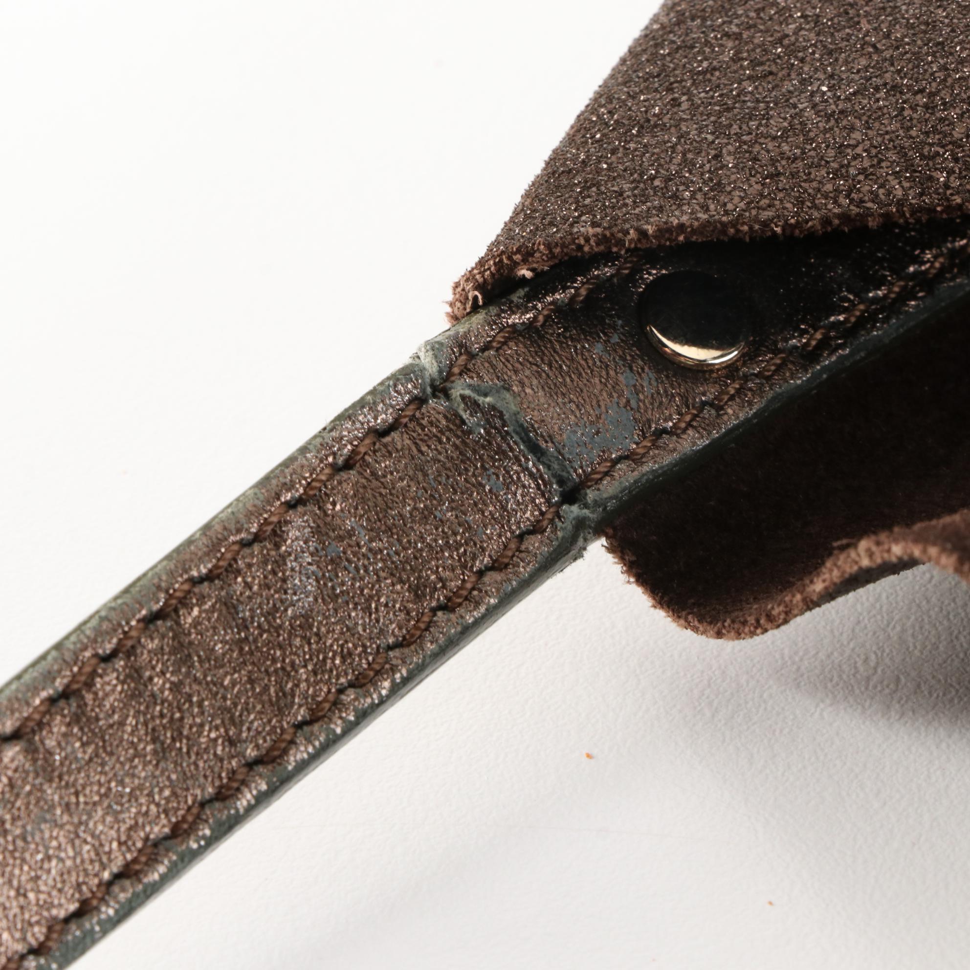 Tiffany & Co. Small Reversible Tote in Suede and Metallic Leather with Pouch