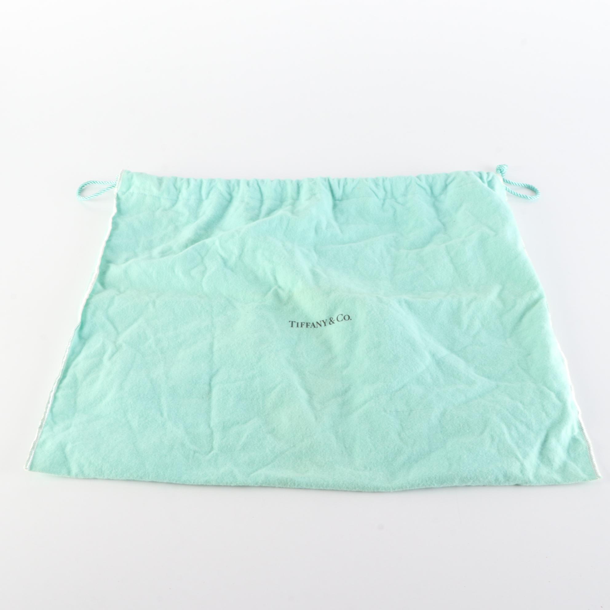 Tiffany & Co. Small Reversible Tote in Suede and Metallic Leather with Pouch