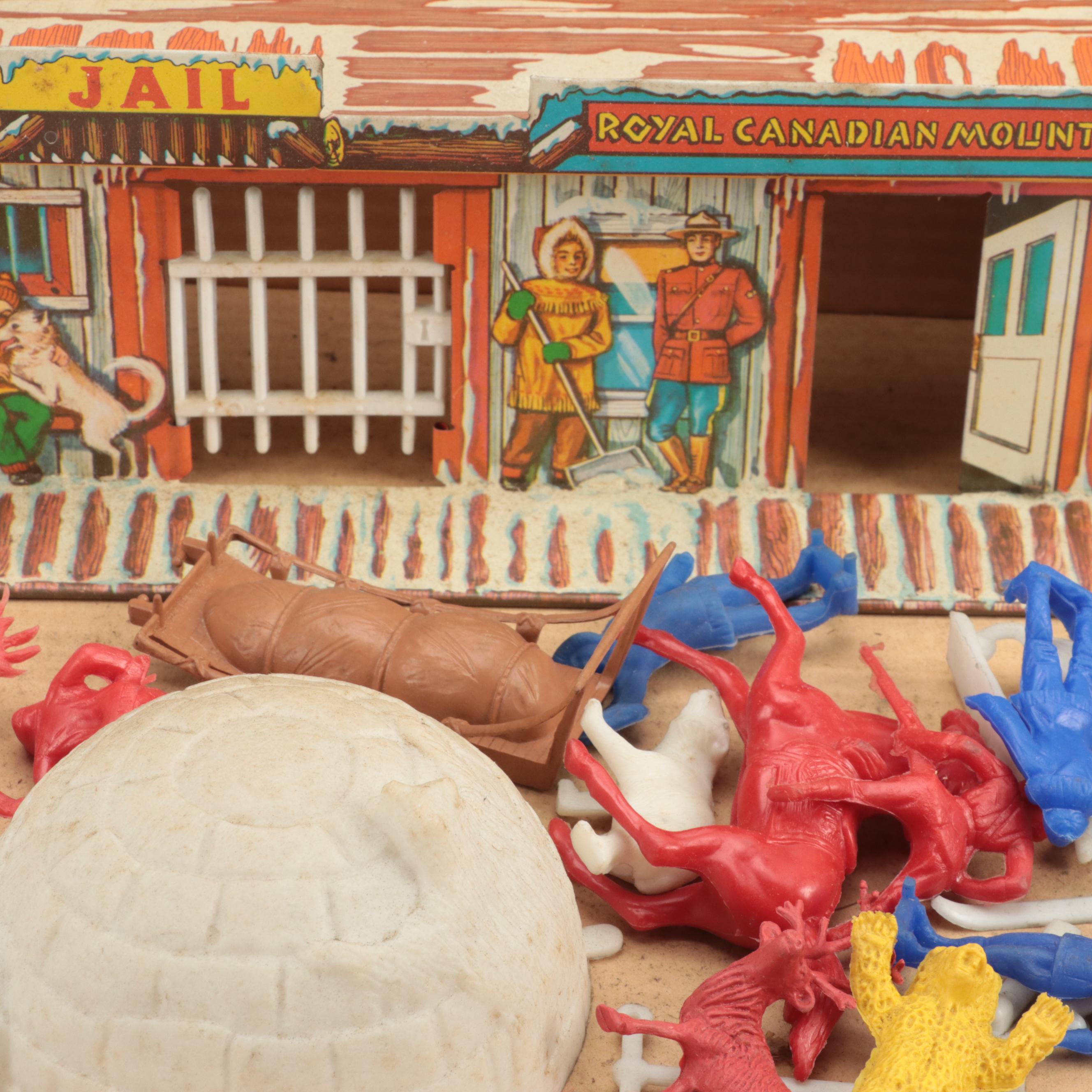 Ideal Royal Canadian Mounties Outpost and Combat Engineers Toy Sets