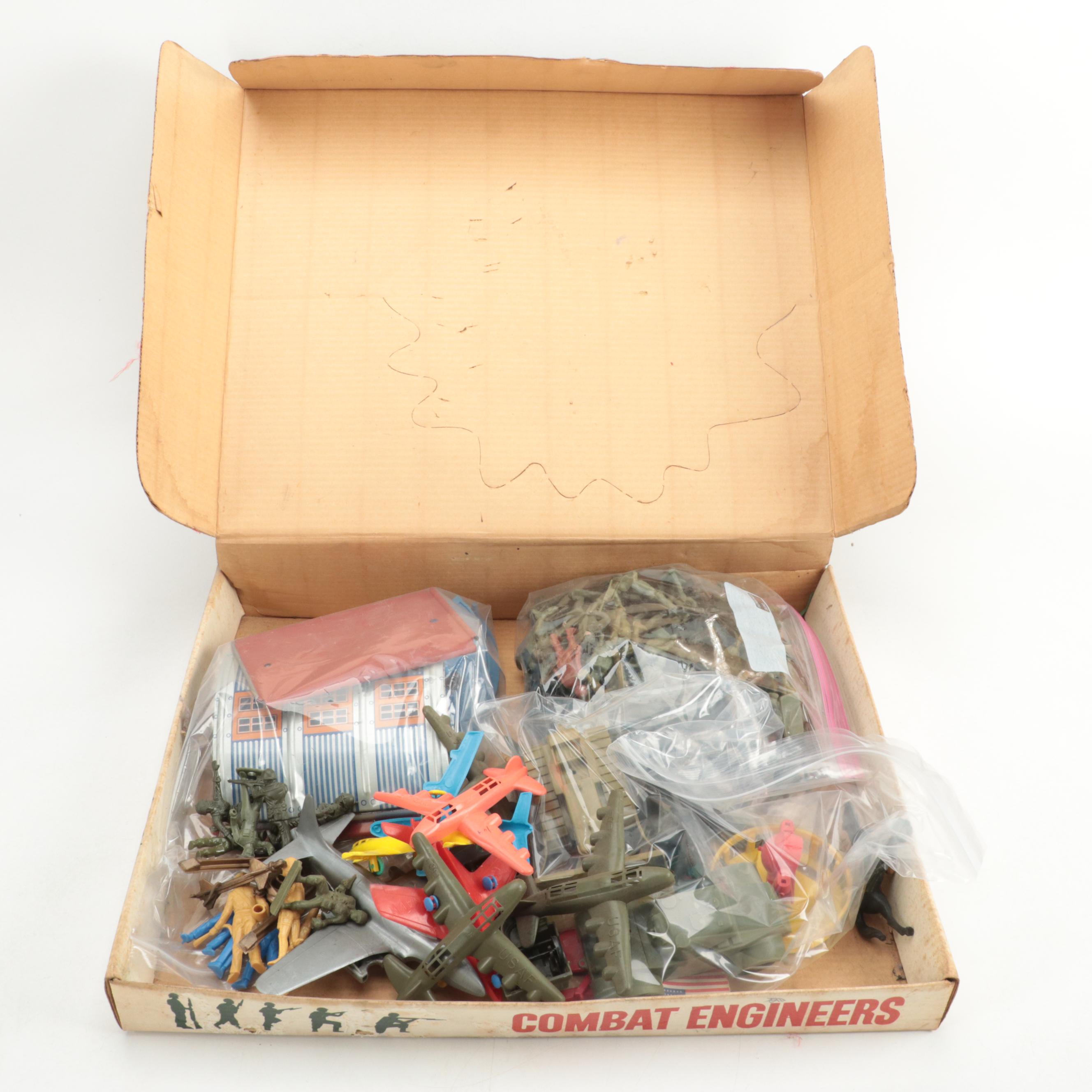 Ideal Royal Canadian Mounties Outpost and Combat Engineers Toy Sets