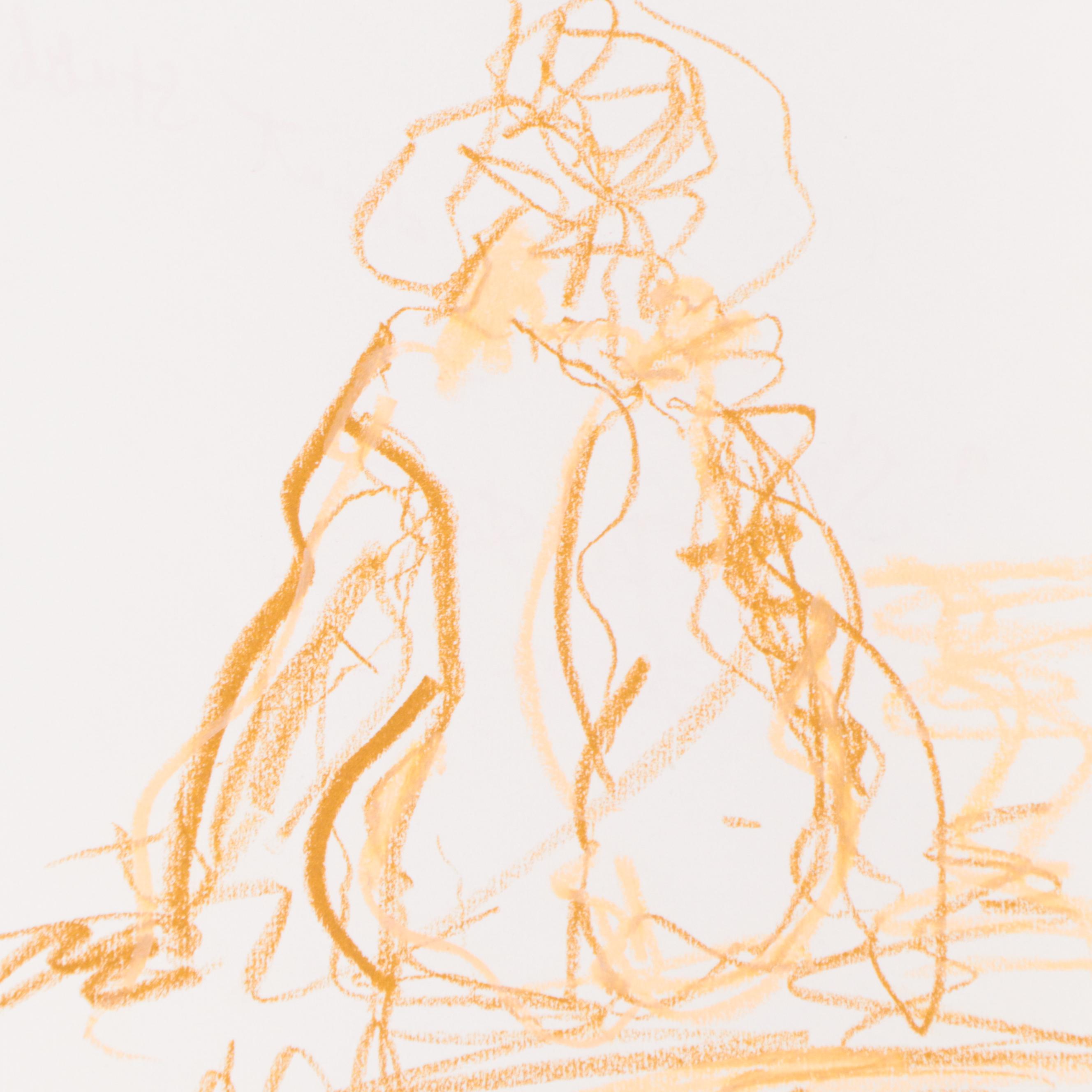 Kait Roberts Figural Pastel Drawings, 21st Century