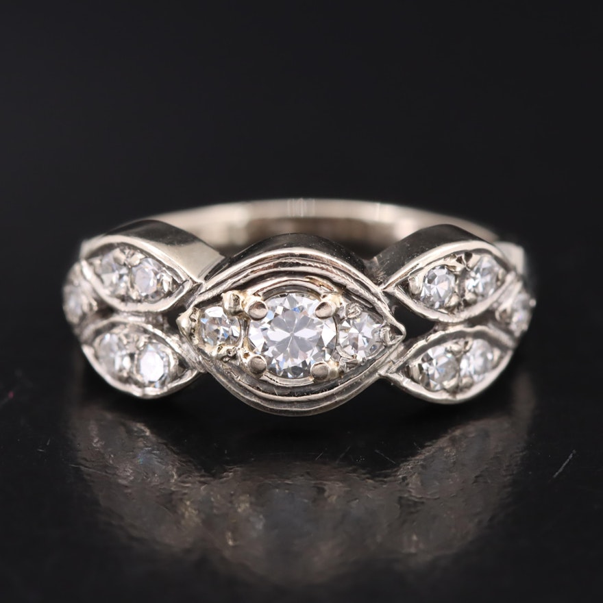 Vintage 14K 0.53 CTW Diamond Ring