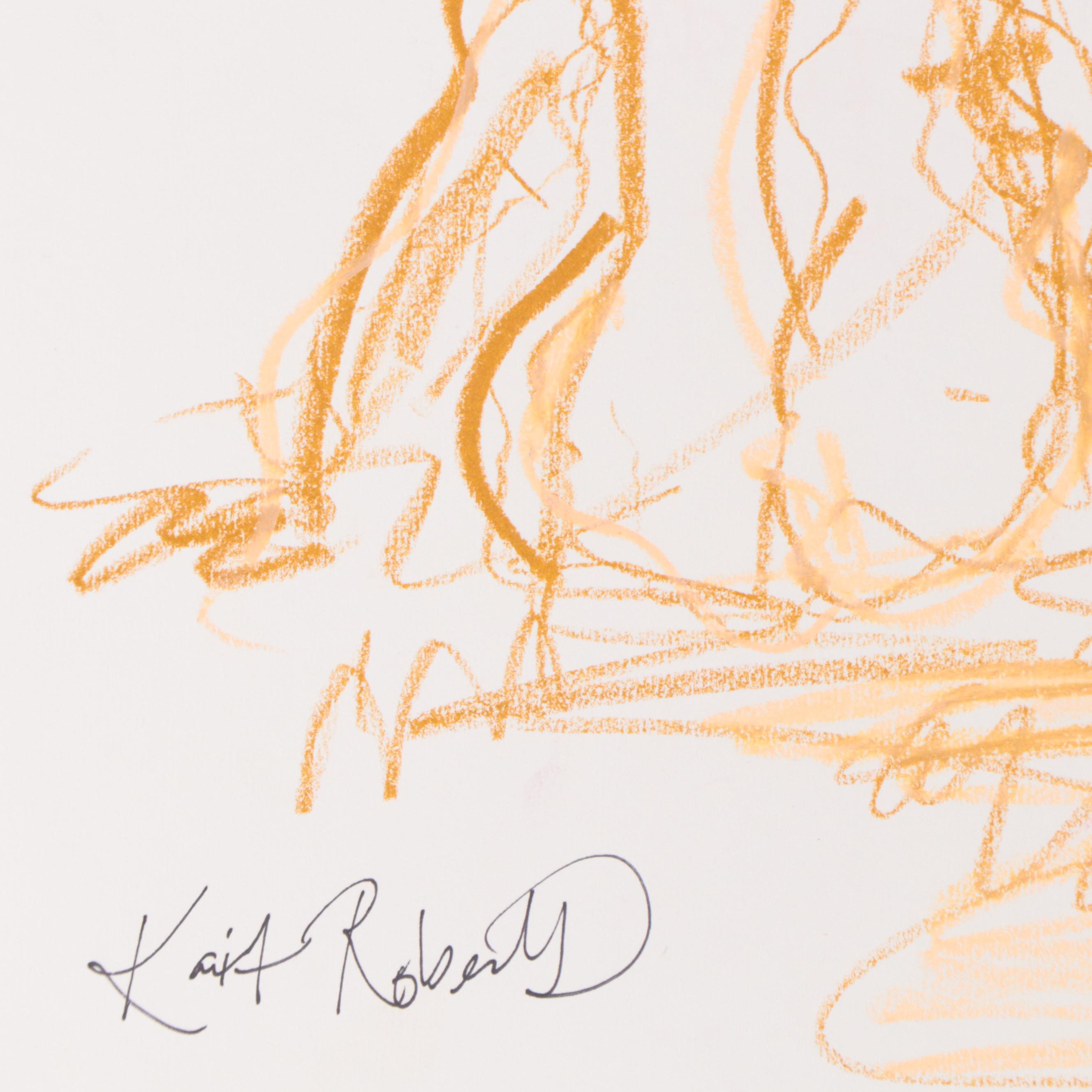 Kait Roberts Figural Pastel Drawings, 21st Century