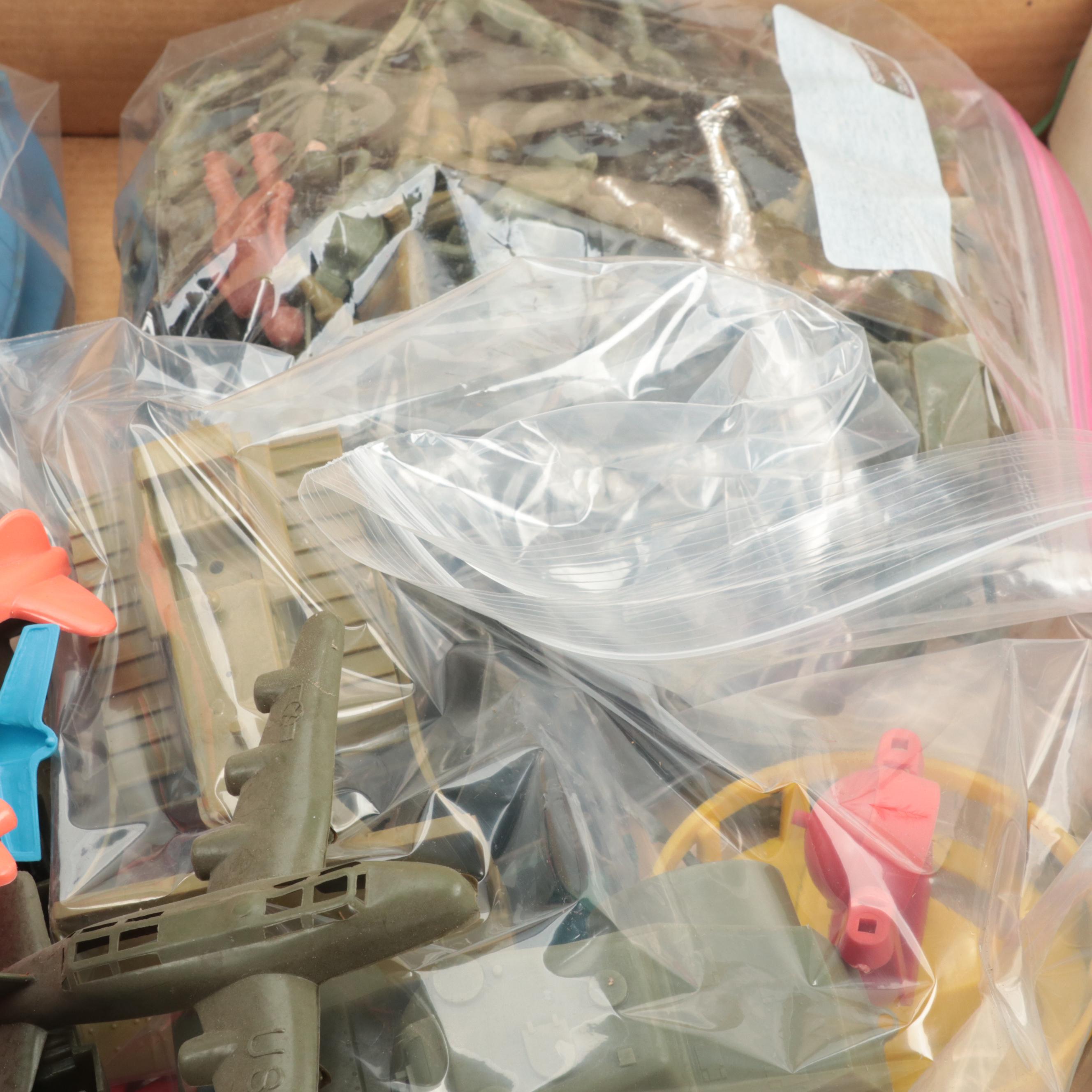 Ideal Royal Canadian Mounties Outpost and Combat Engineers Toy Sets