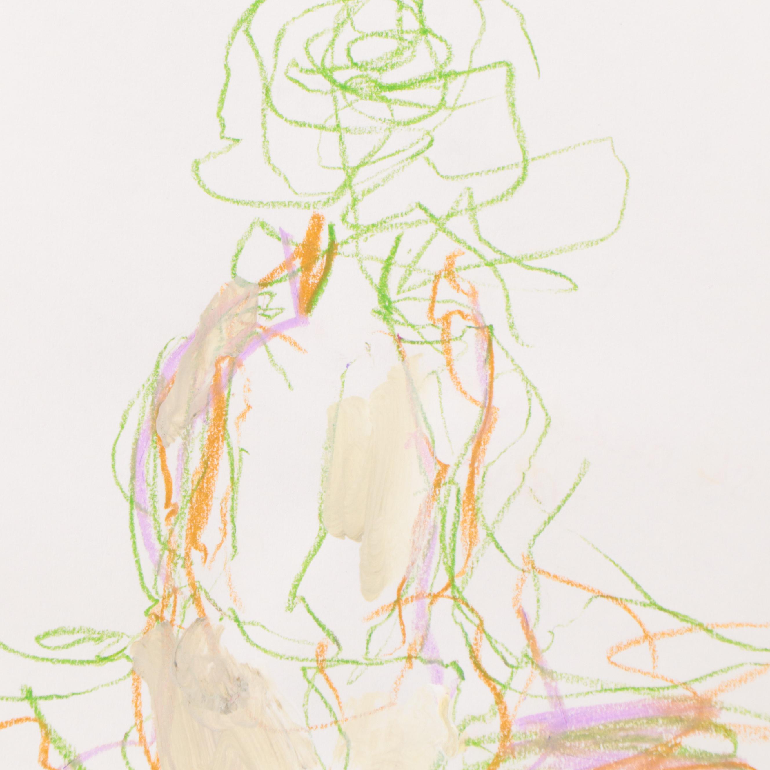 Kait Roberts Figural Pastel Drawings, 21st Century