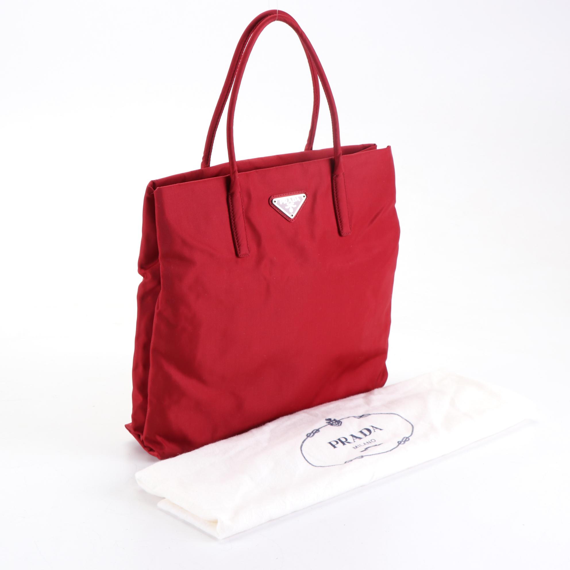 Prada Tote in Red Tessuto Nylon