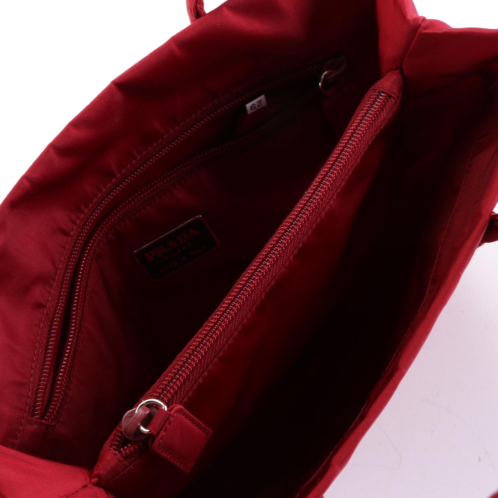Prada Tote in Red Tessuto Nylon