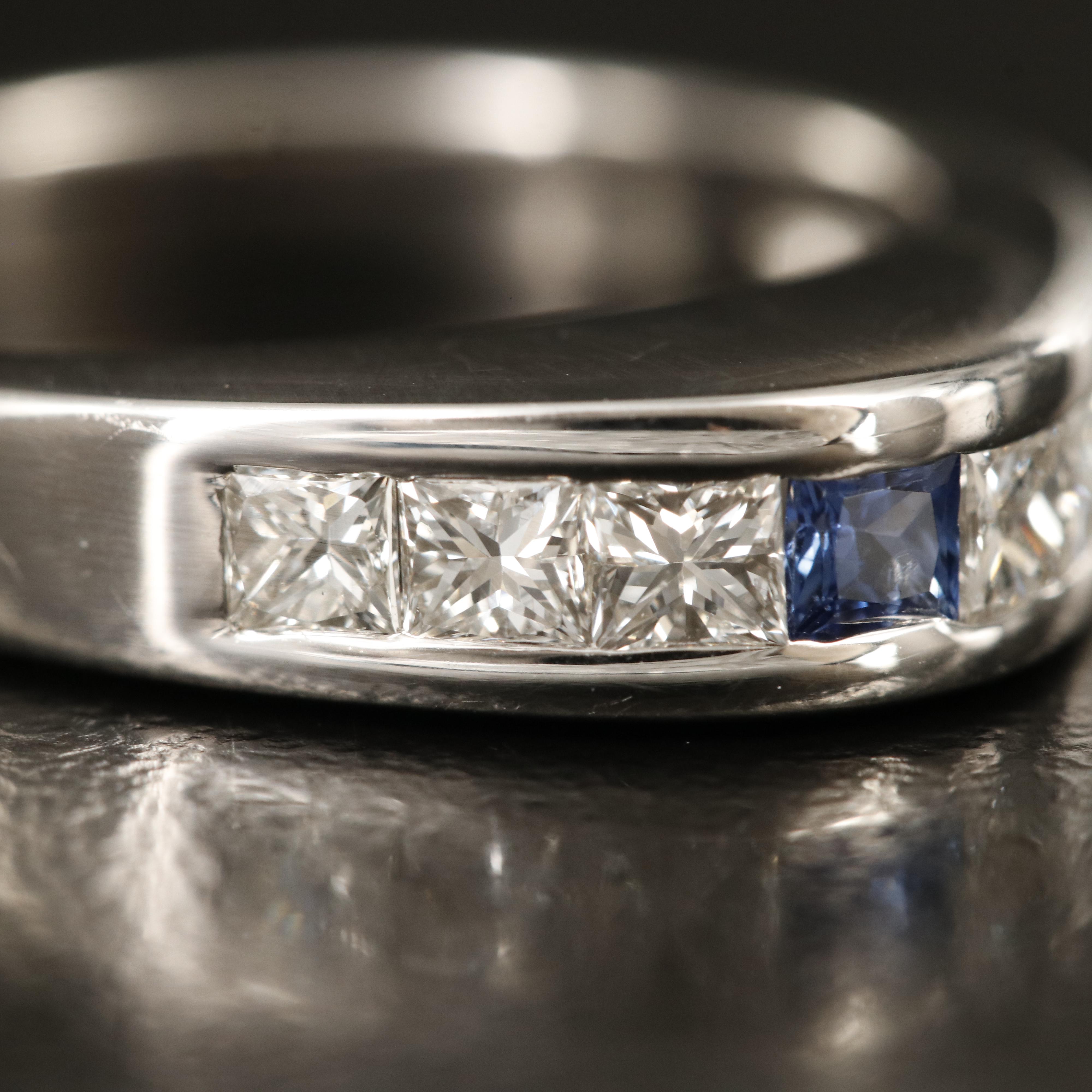 18K Sapphire and Diamond Ring