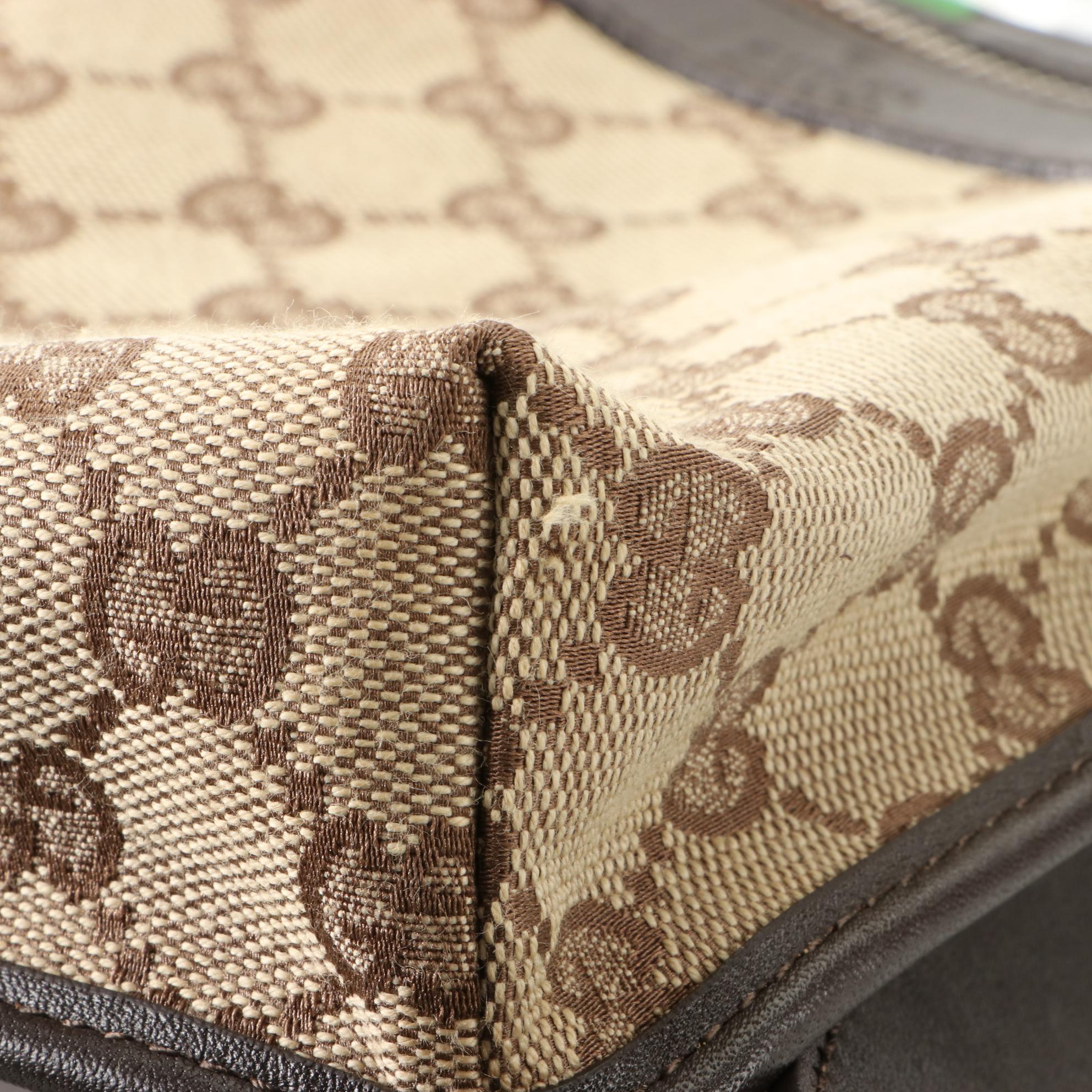 Gucci Small Crossbody Bag in GG Canvas and Leather