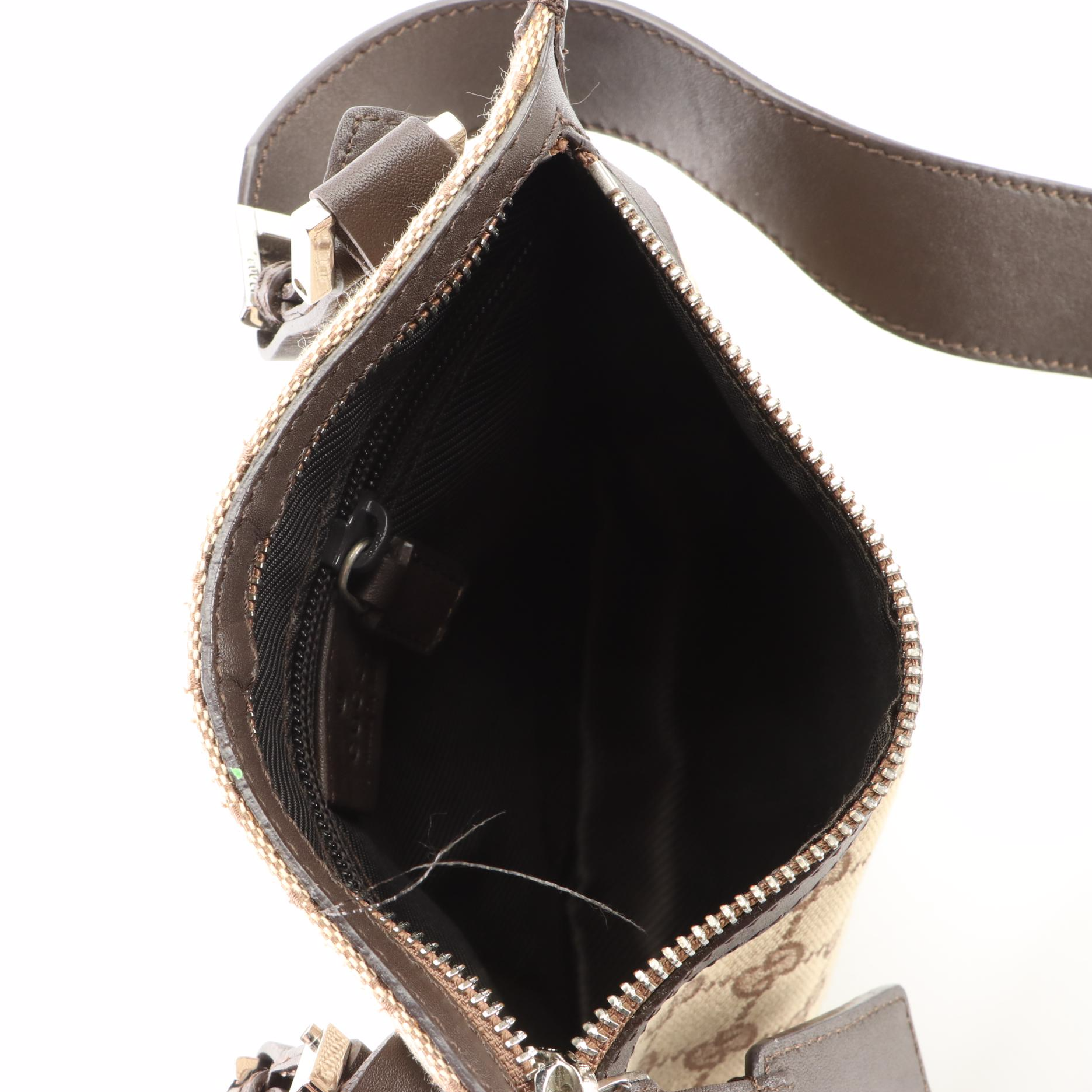 Gucci Small Crossbody Bag in GG Canvas and Leather