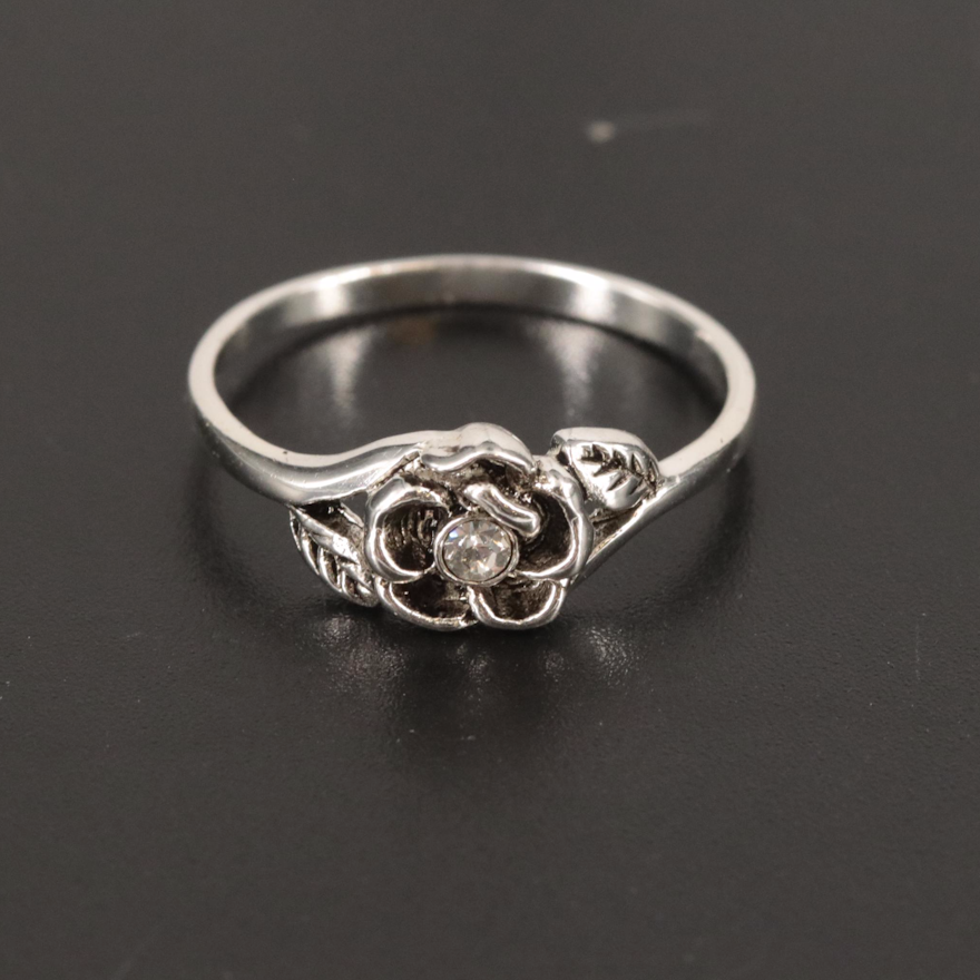 Sterling Silver Floral Ring