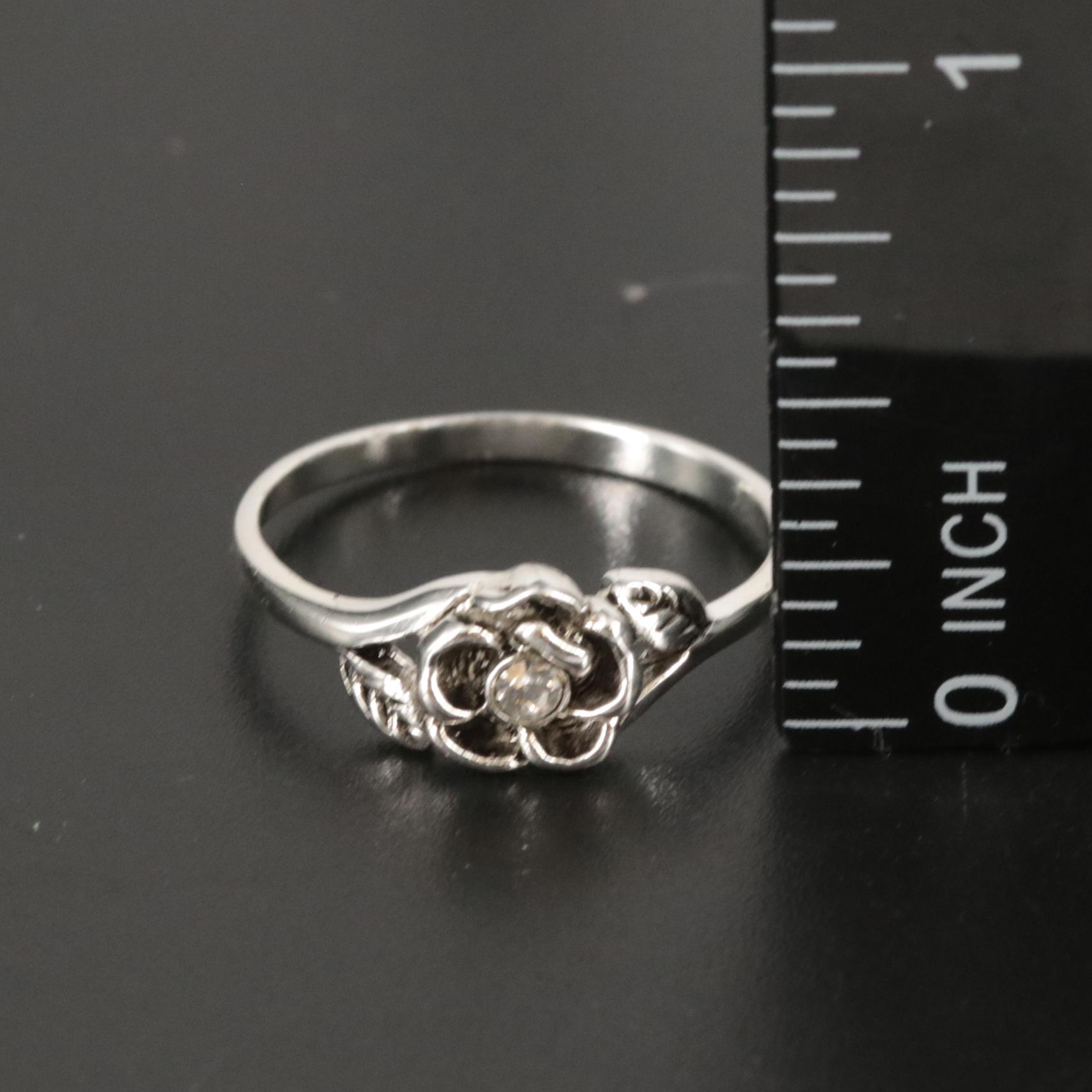 Sterling Silver Floral Ring