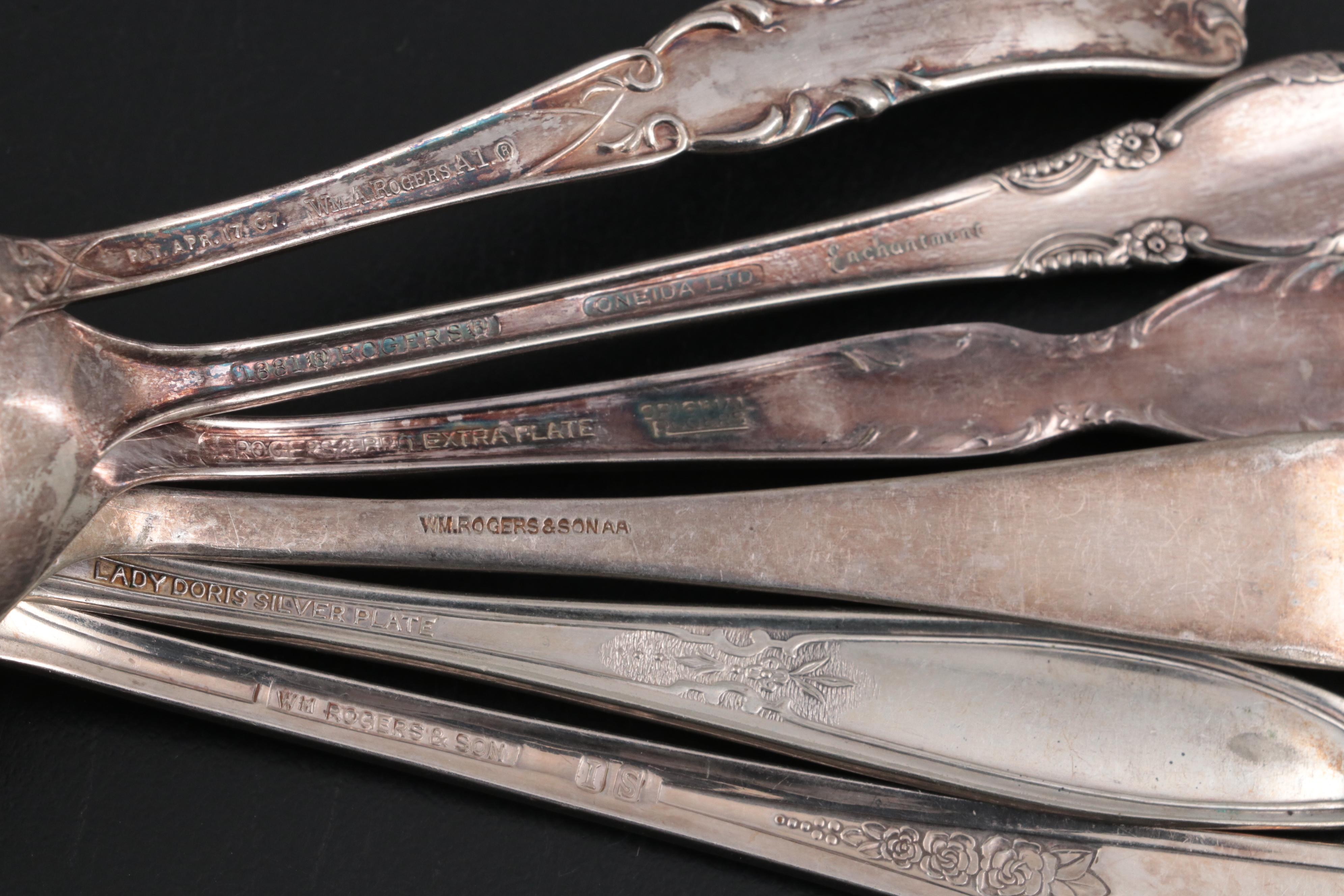 Gorham and Other Paul Revere Bowls with Other Silver Plate Utensils