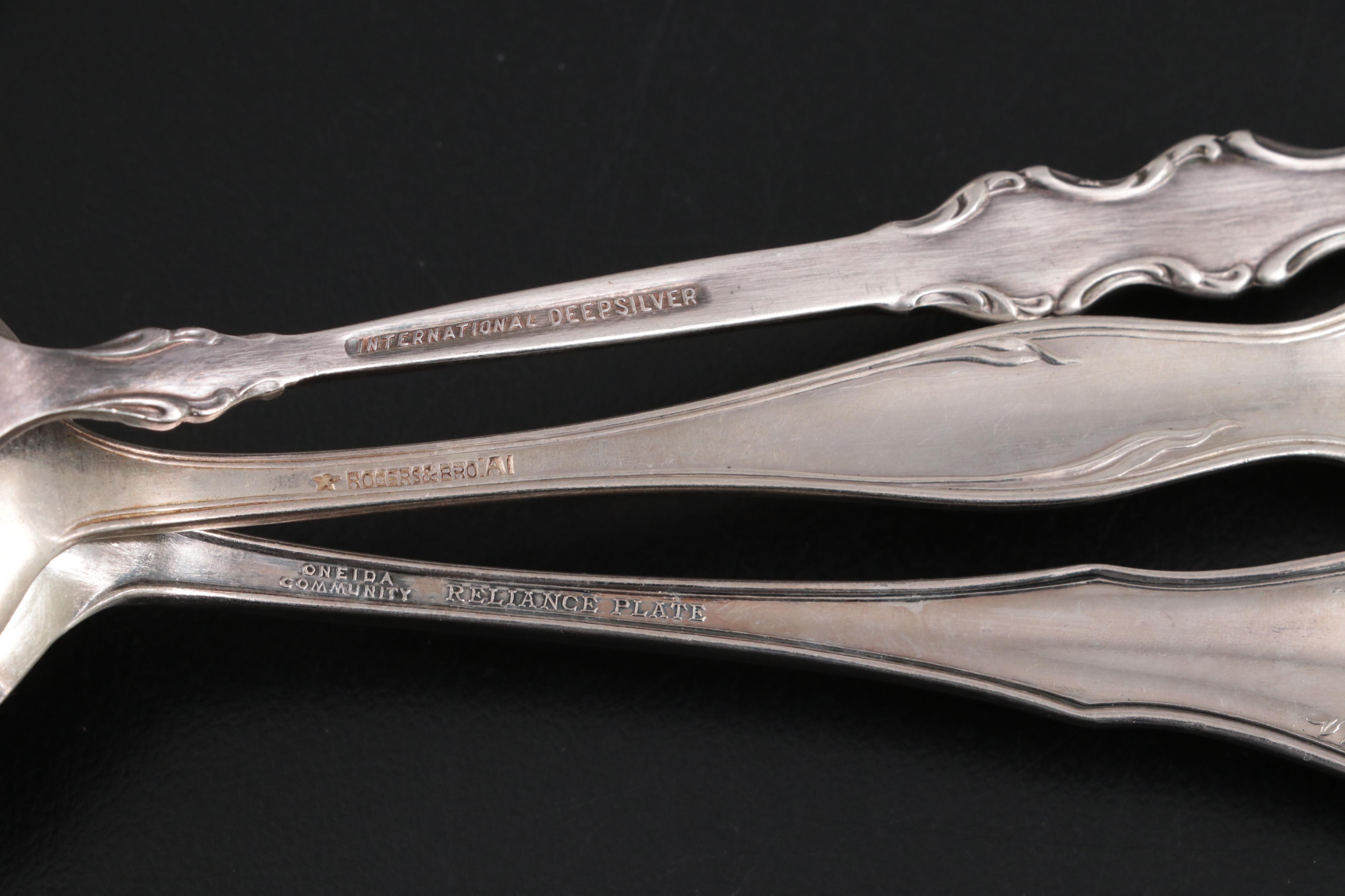 Gorham and Other Paul Revere Bowls with Other Silver Plate Utensils