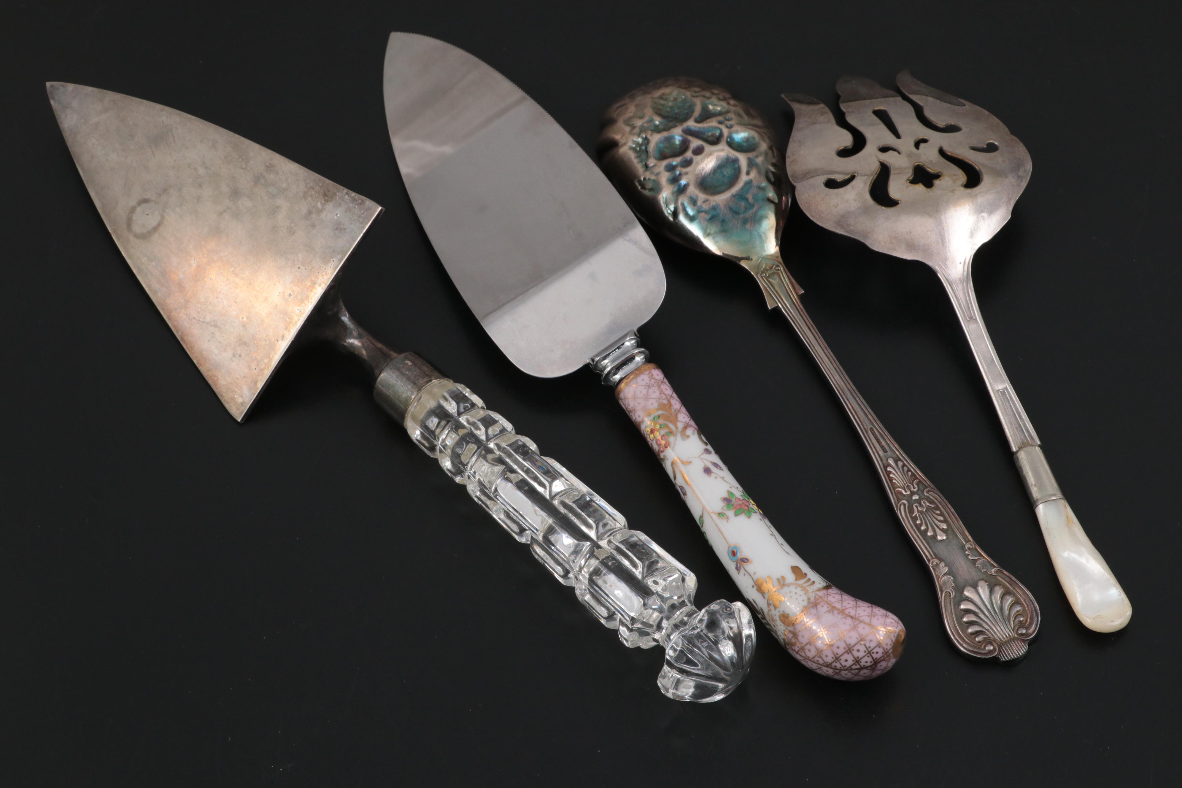 Gorham and Other Paul Revere Bowls with Other Silver Plate Utensils